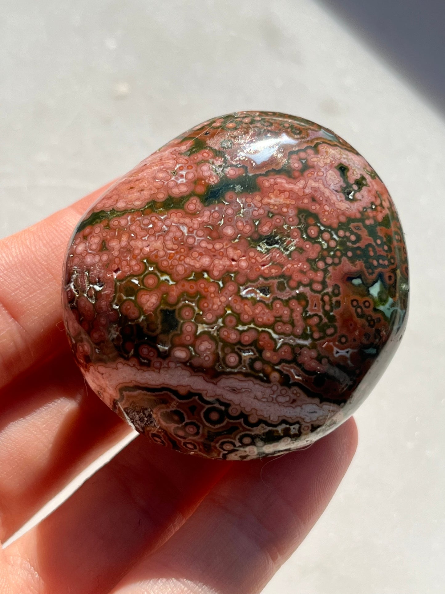 Veinless Ocean Jasper Palmstone #21