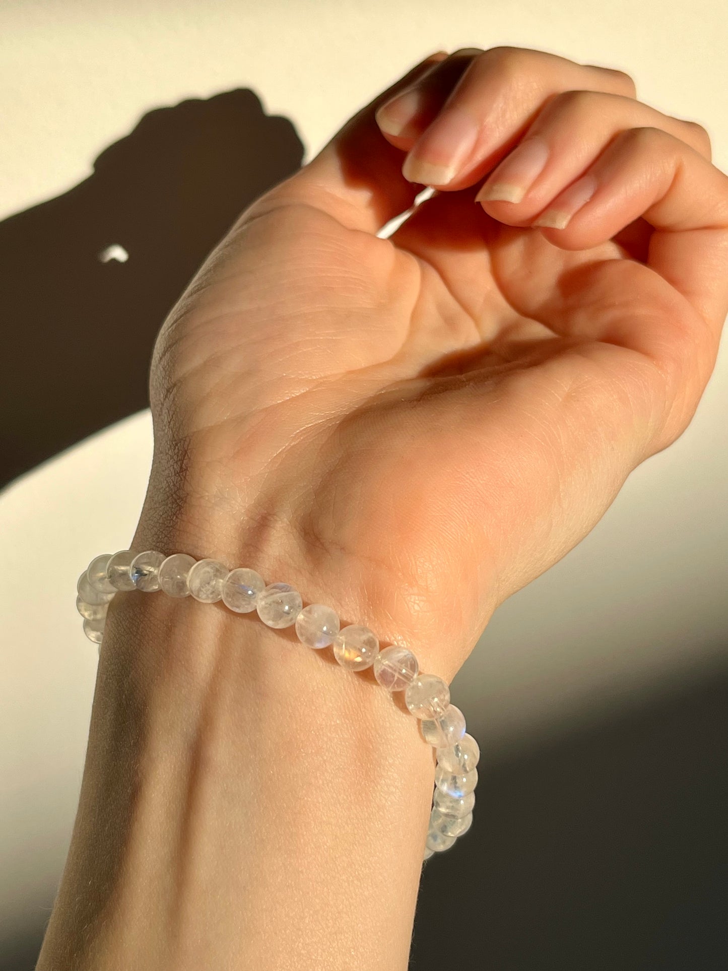 A Grade Moonstone 8mm Bead Bracelet