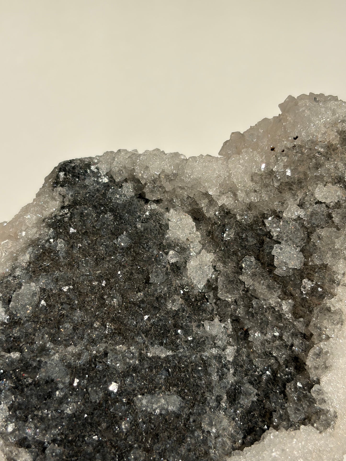 Black-Grey Chalcedony with Apophyllite Specimen A