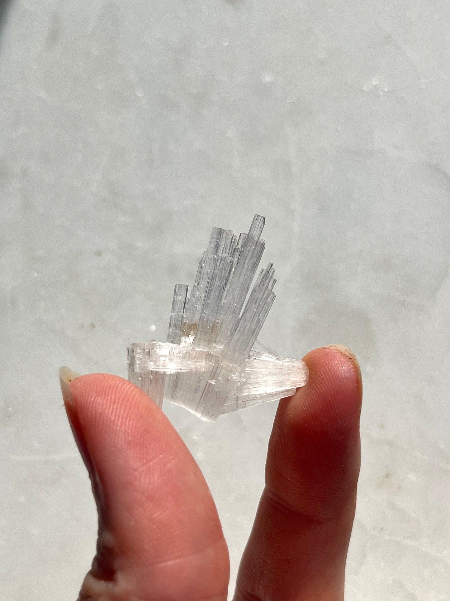 A Grade Yellow Rhombohedral Calcite on Scolecite Spray Specimen #SC1
