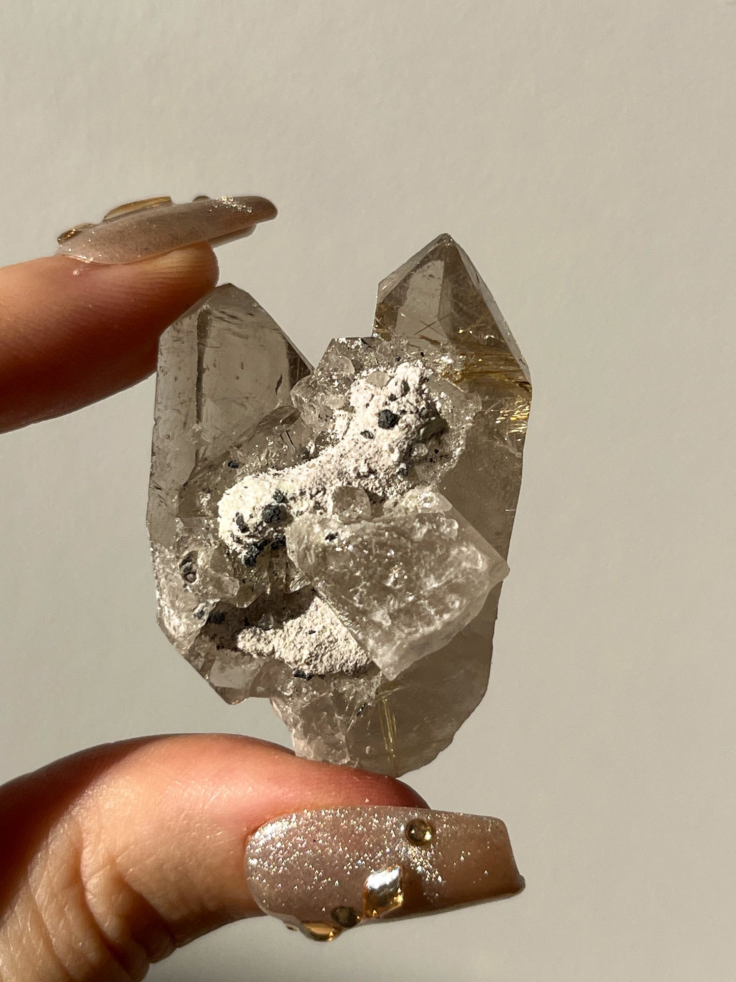 Golden Rutile in Quartz Specimen #H