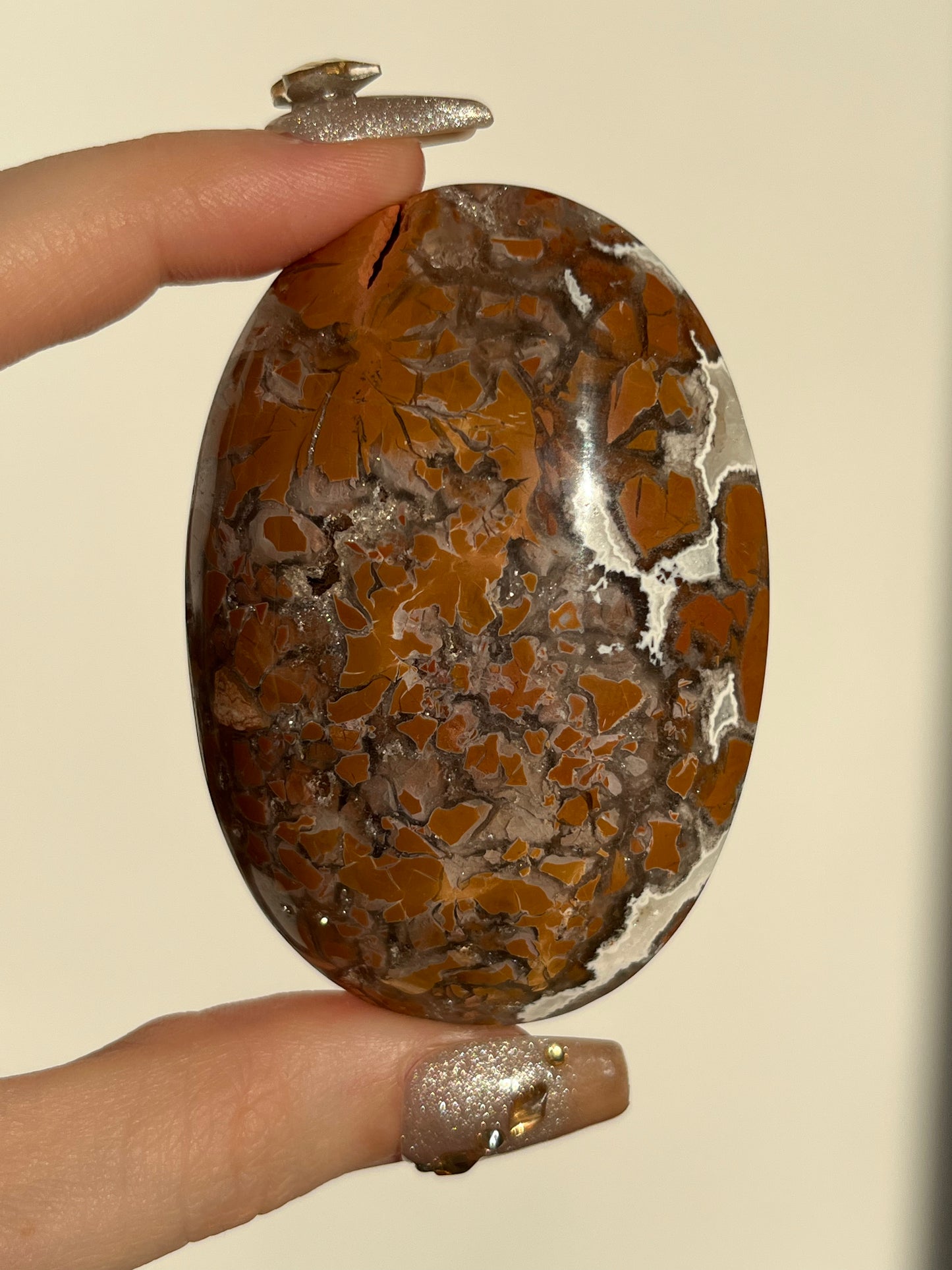 Indonesian Cotton Candy Agate Palmstone #F