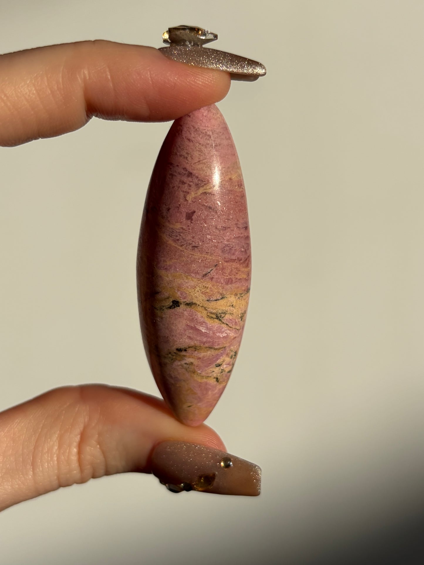 Indonesian Rhodonite and Manganese Included Shiva A
