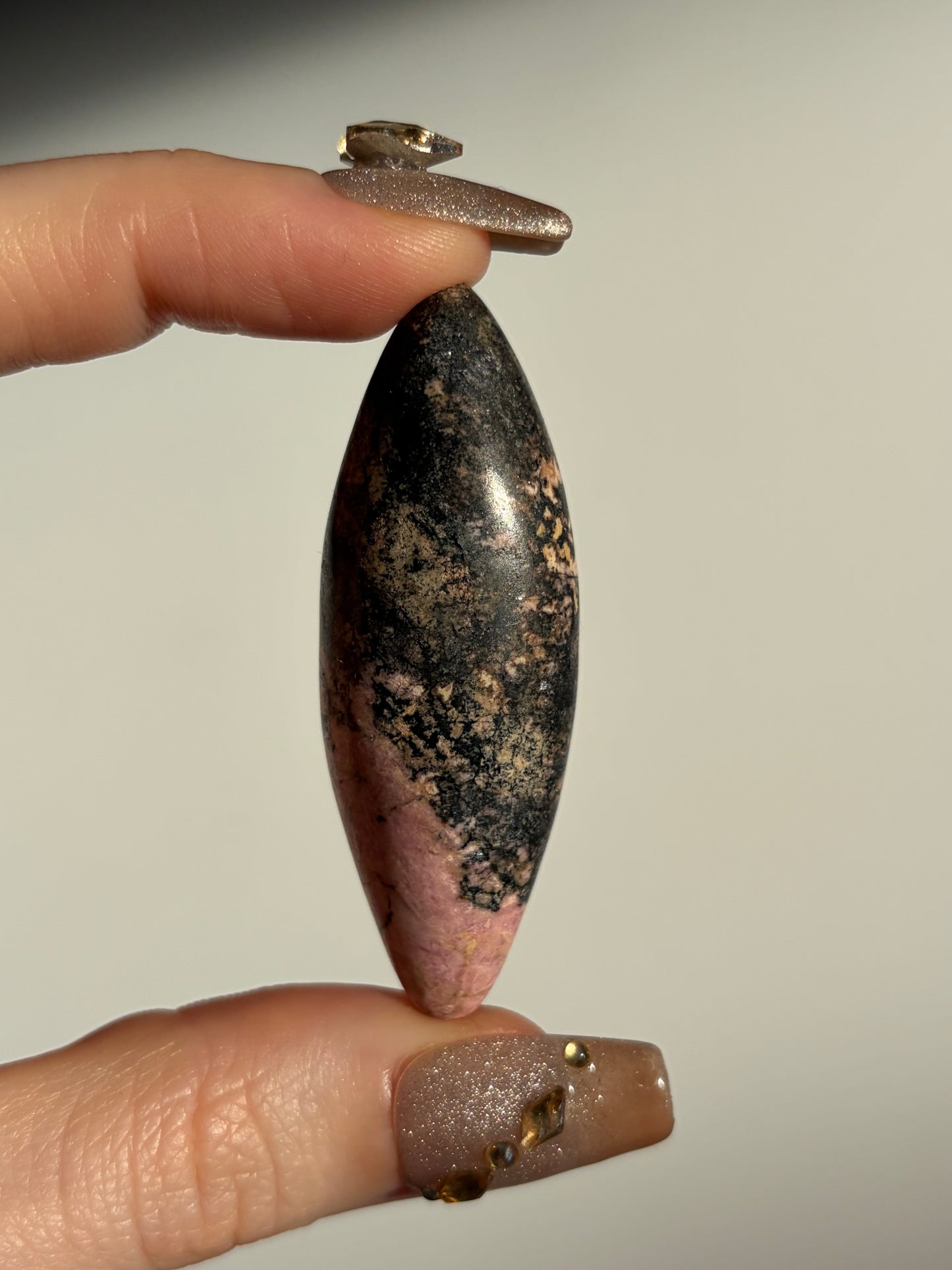 Indonesian Rhodonite and Manganese Included Shiva H
