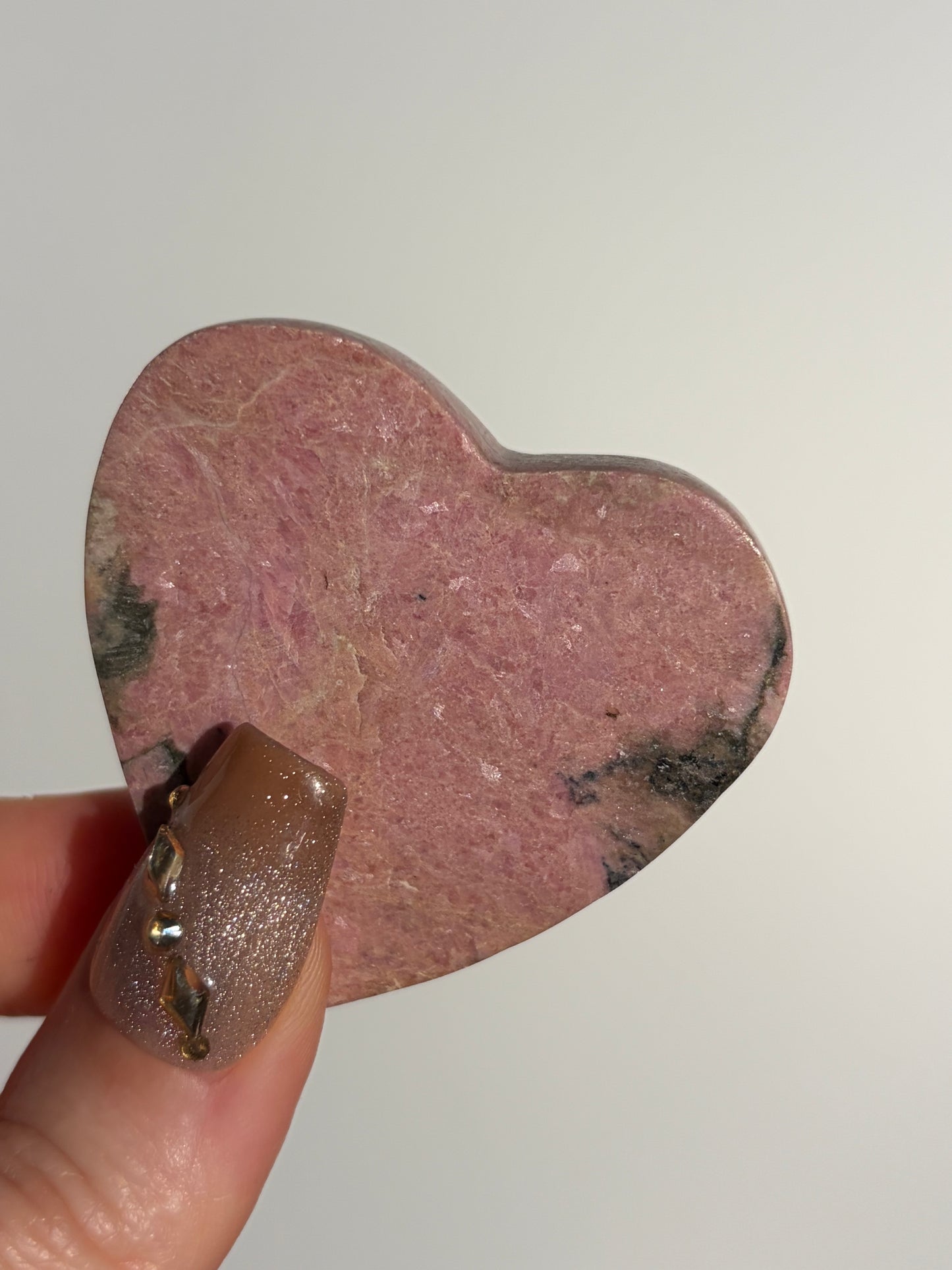 Indonesian Rhodonite and Manganese Included Heart N