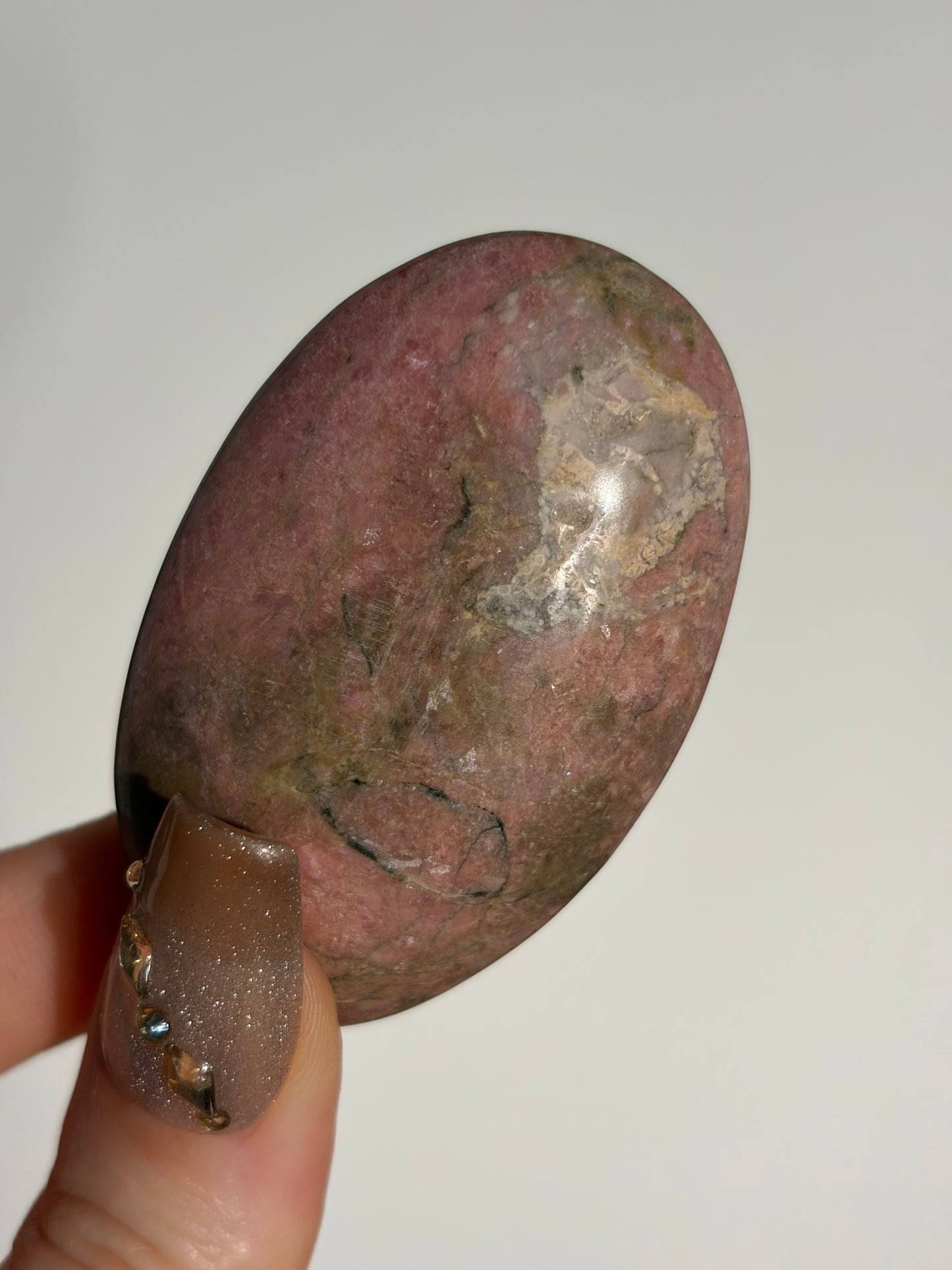 Indonesian Rhodonite and Manganese Included Palmstone D