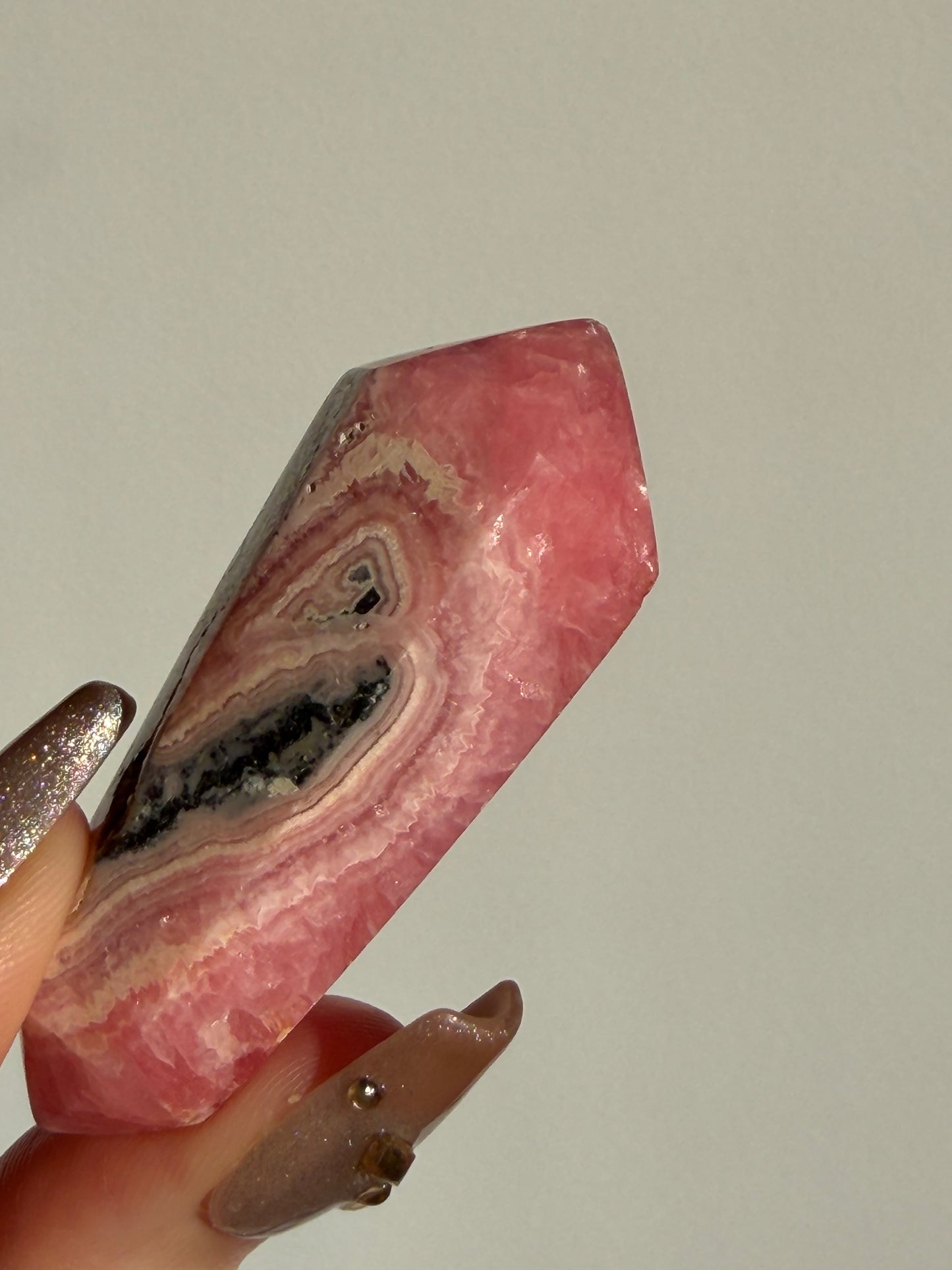 Gemmy Rhodochrosite DT Carving