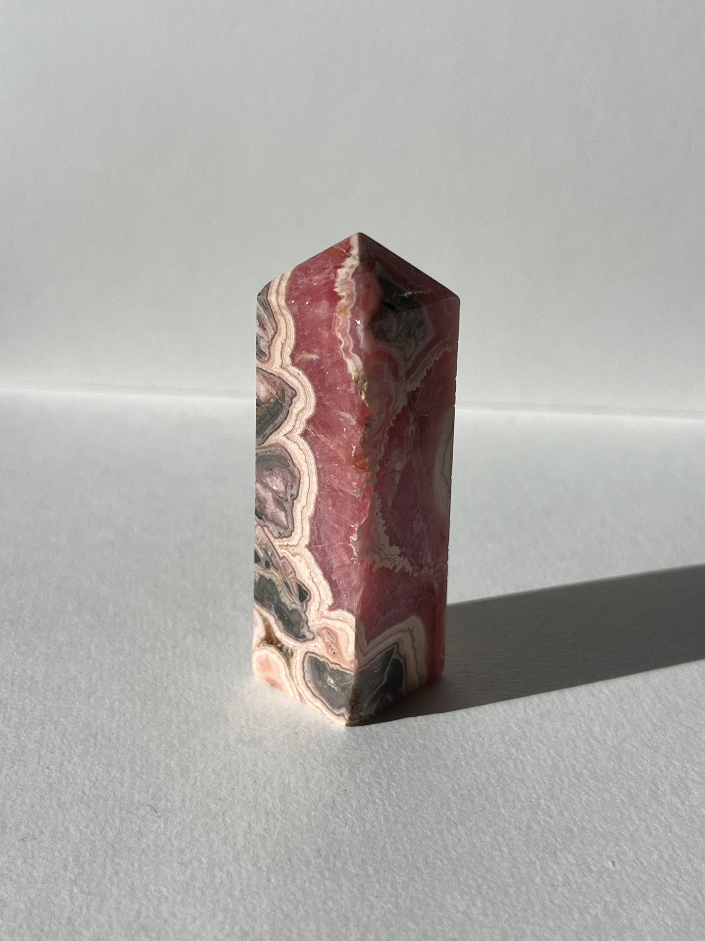 Gemmy Banded Rhodochrosite Tower D