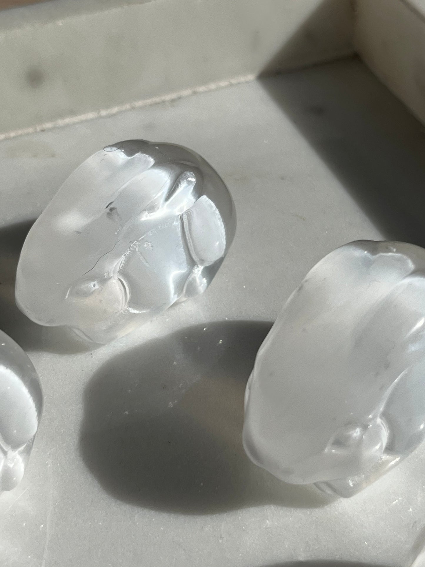 Satin Spar Selenite Bunny Carving (Perfectly Imperfect)