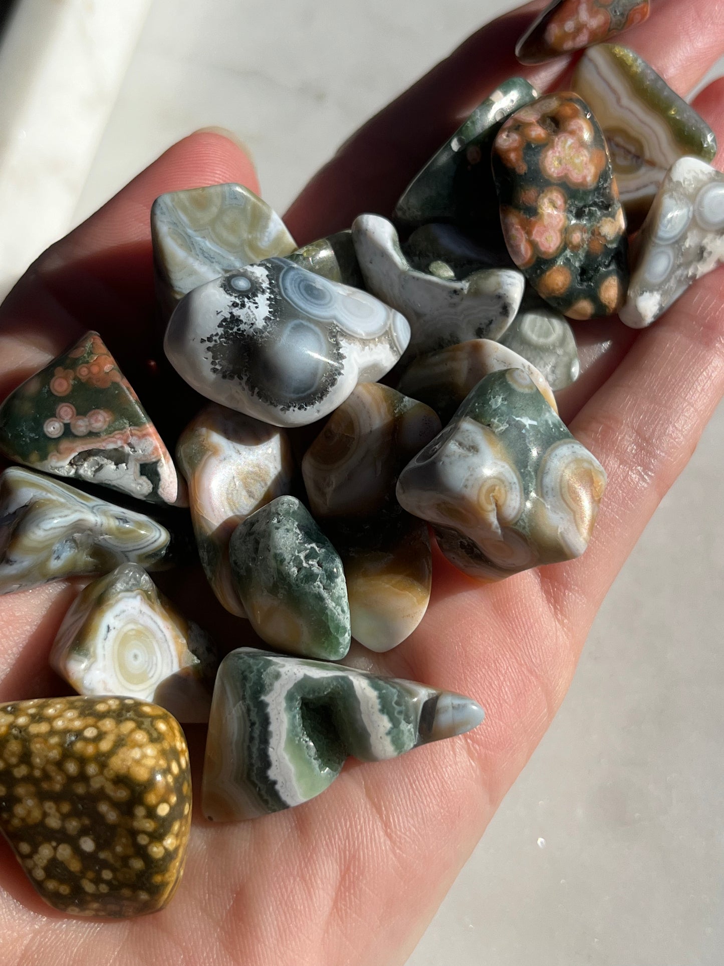 8th Vein Ocean Jasper Tumbled Stone (Extra Grade)