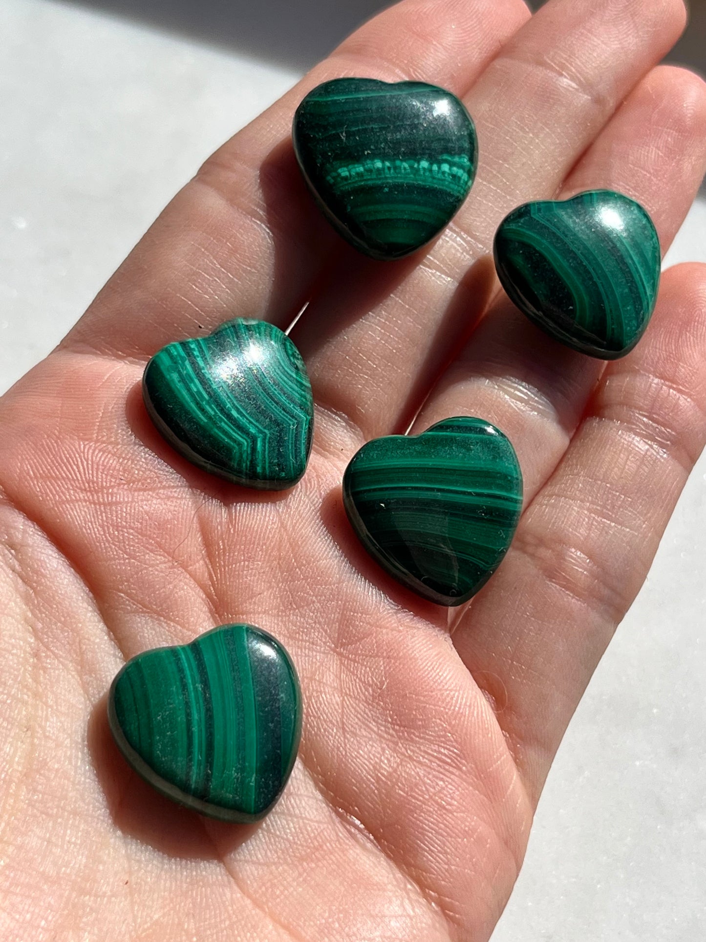 Malachite Heart Carving