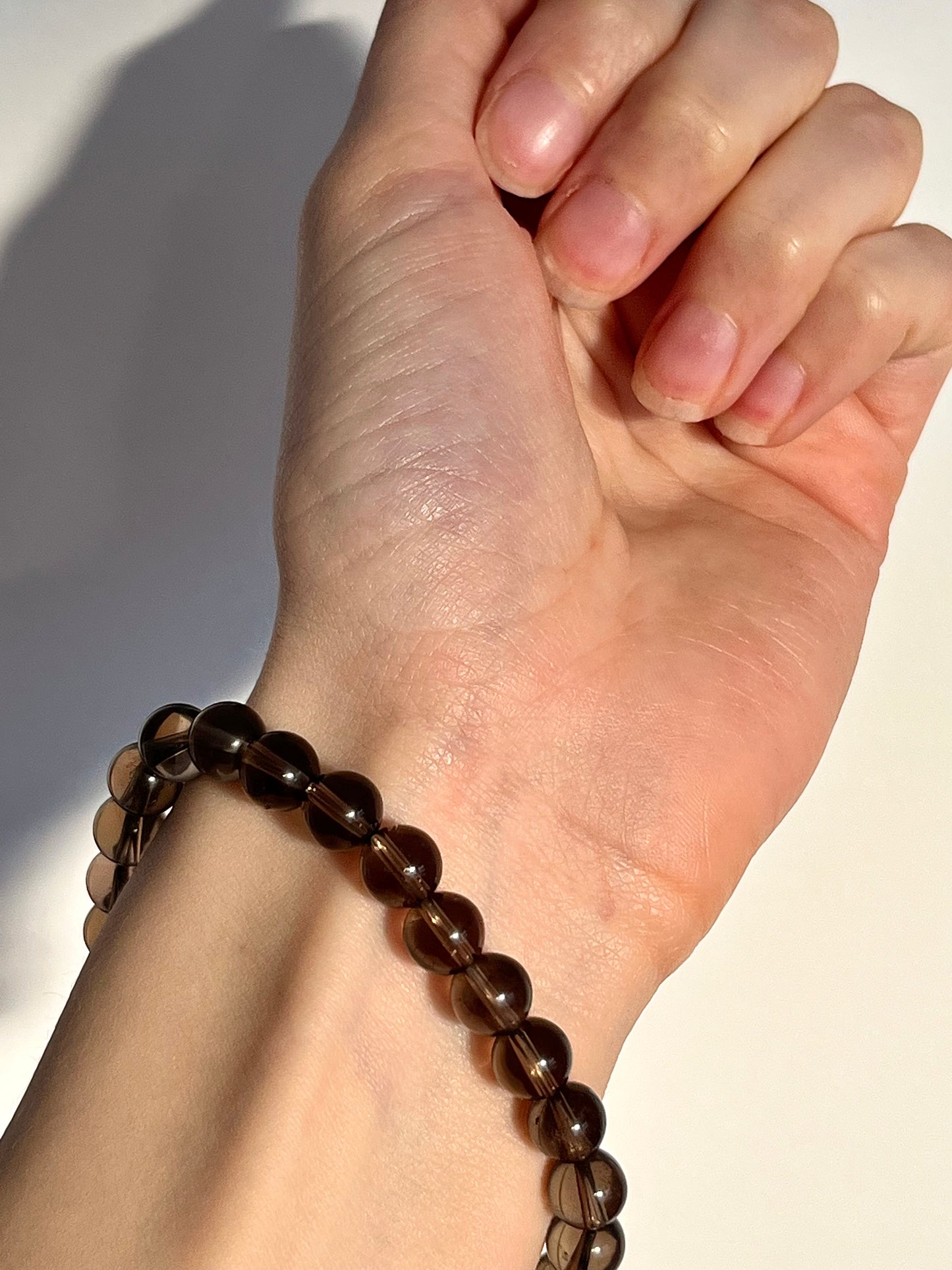 Smokey Quartz 8mm Bead Bracelet