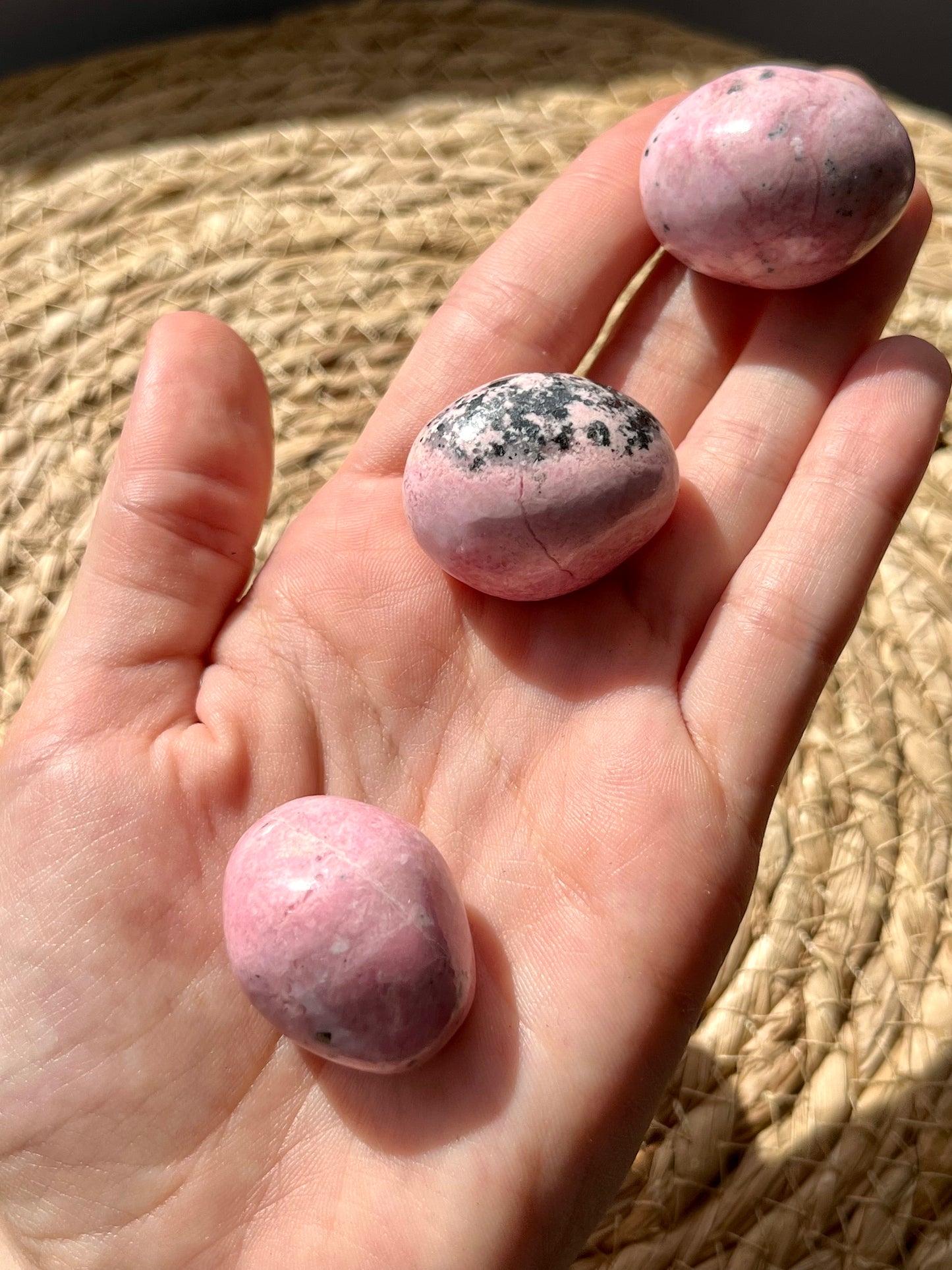 Peruvian Rhodonite Tumbled Stone