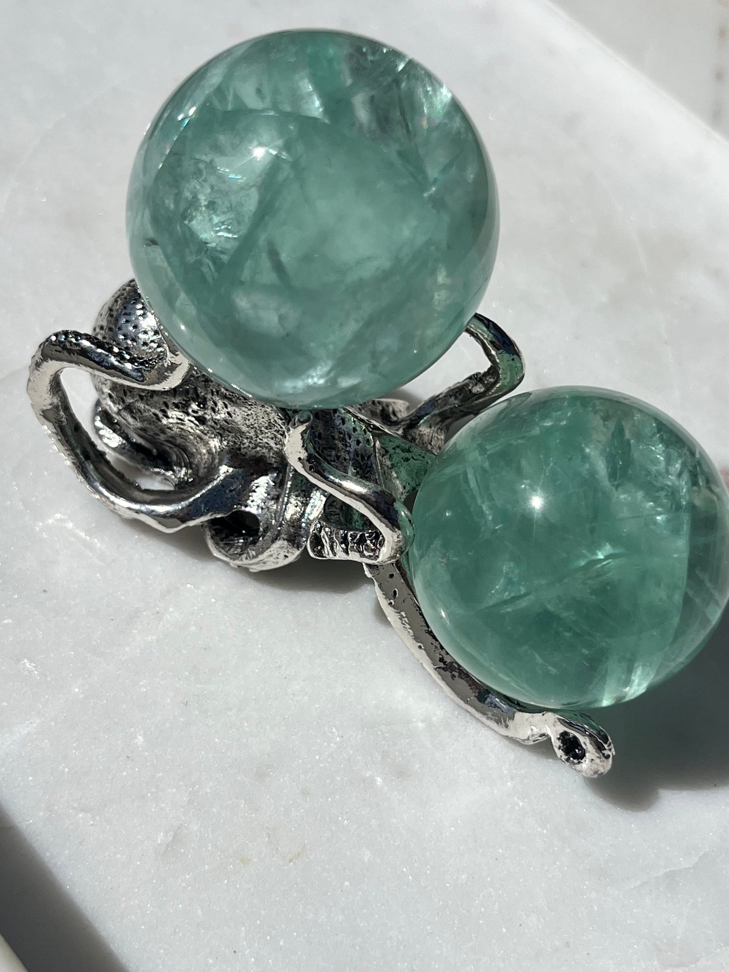 Silver Octopus Sphere Stand