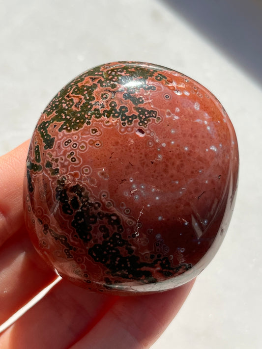 Veinless Ocean Jasper Palmstone #8