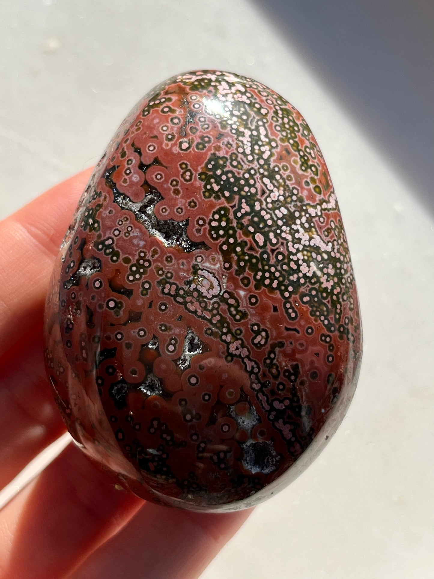 Veinless Ocean Jasper Palmstone #34
