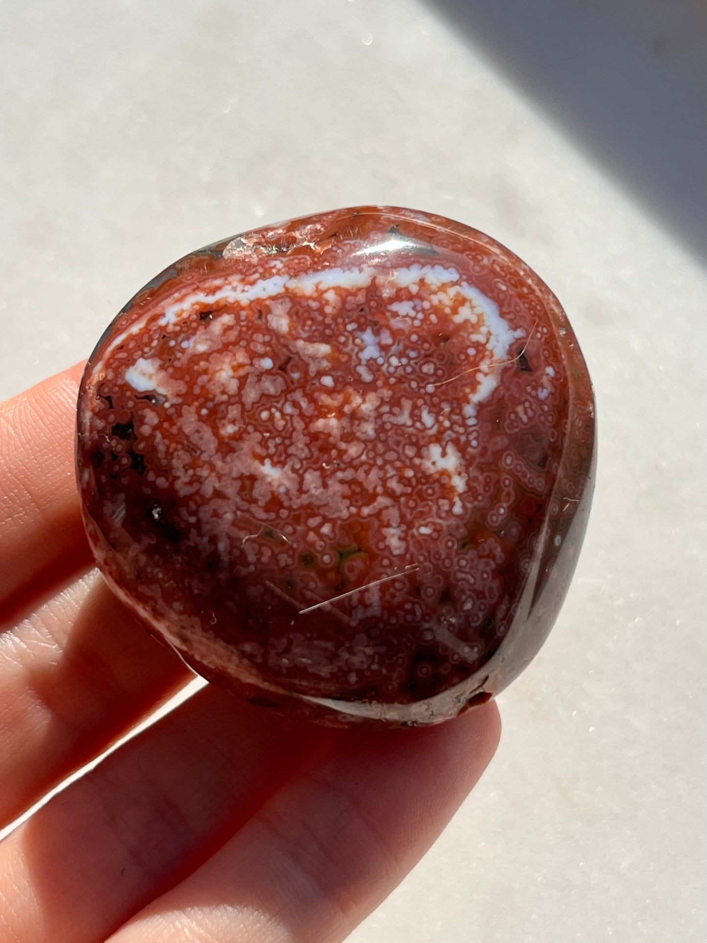 Veinless Ocean Jasper Palmstone #22