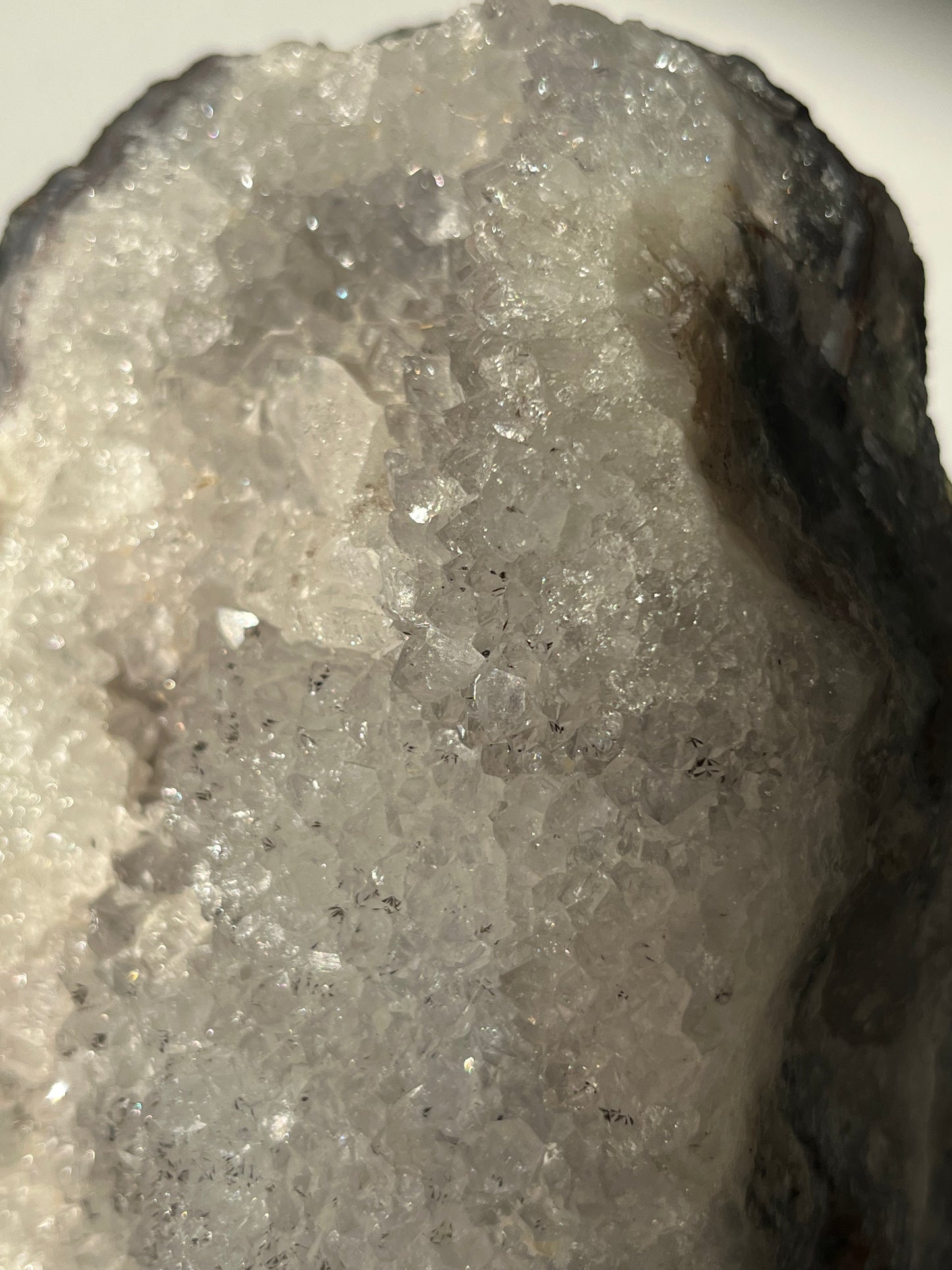Brazilian Quartz Lamp on Wooden Base w/Lamp & Cord