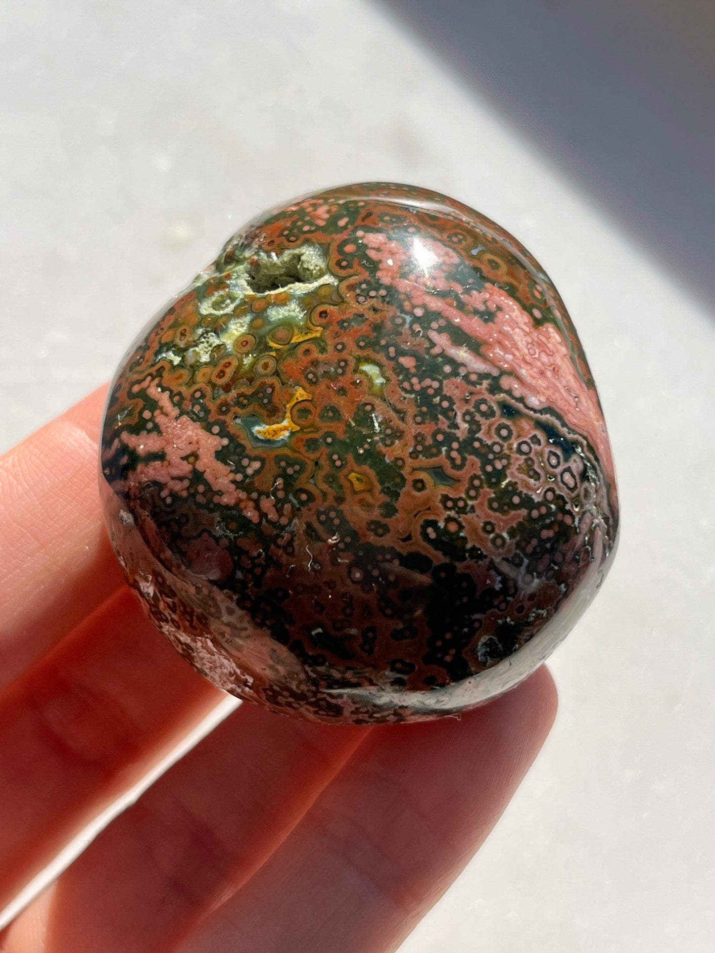 Veinless Ocean Jasper Palmstone #21
