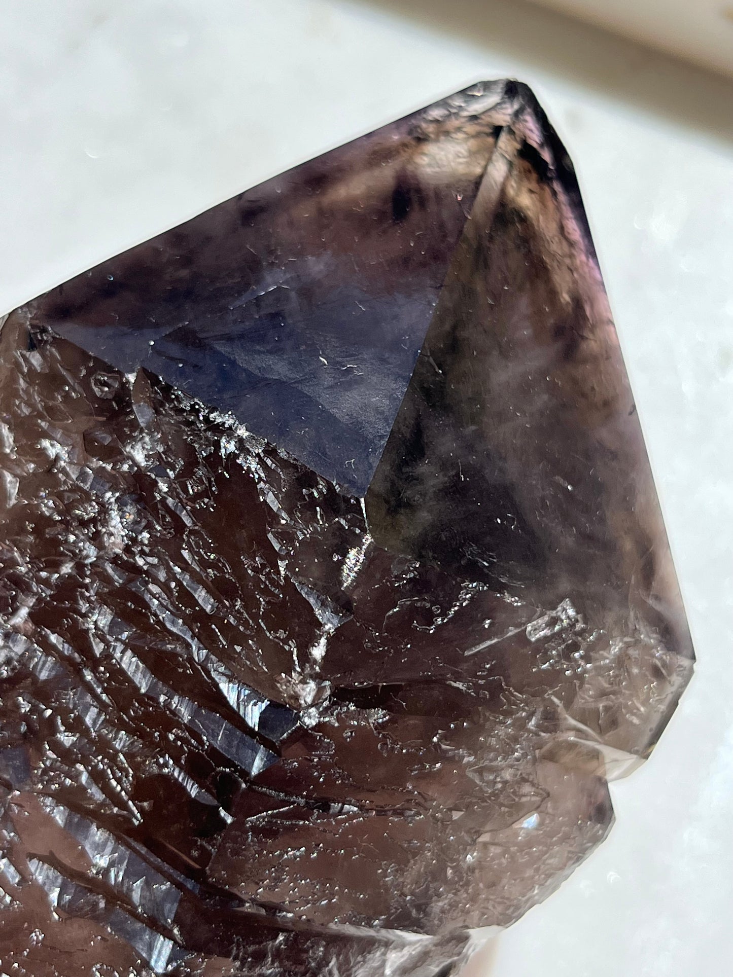 'Etheris' Australian Dark Smokey Amethyst Point w/Record Keeper Features #6