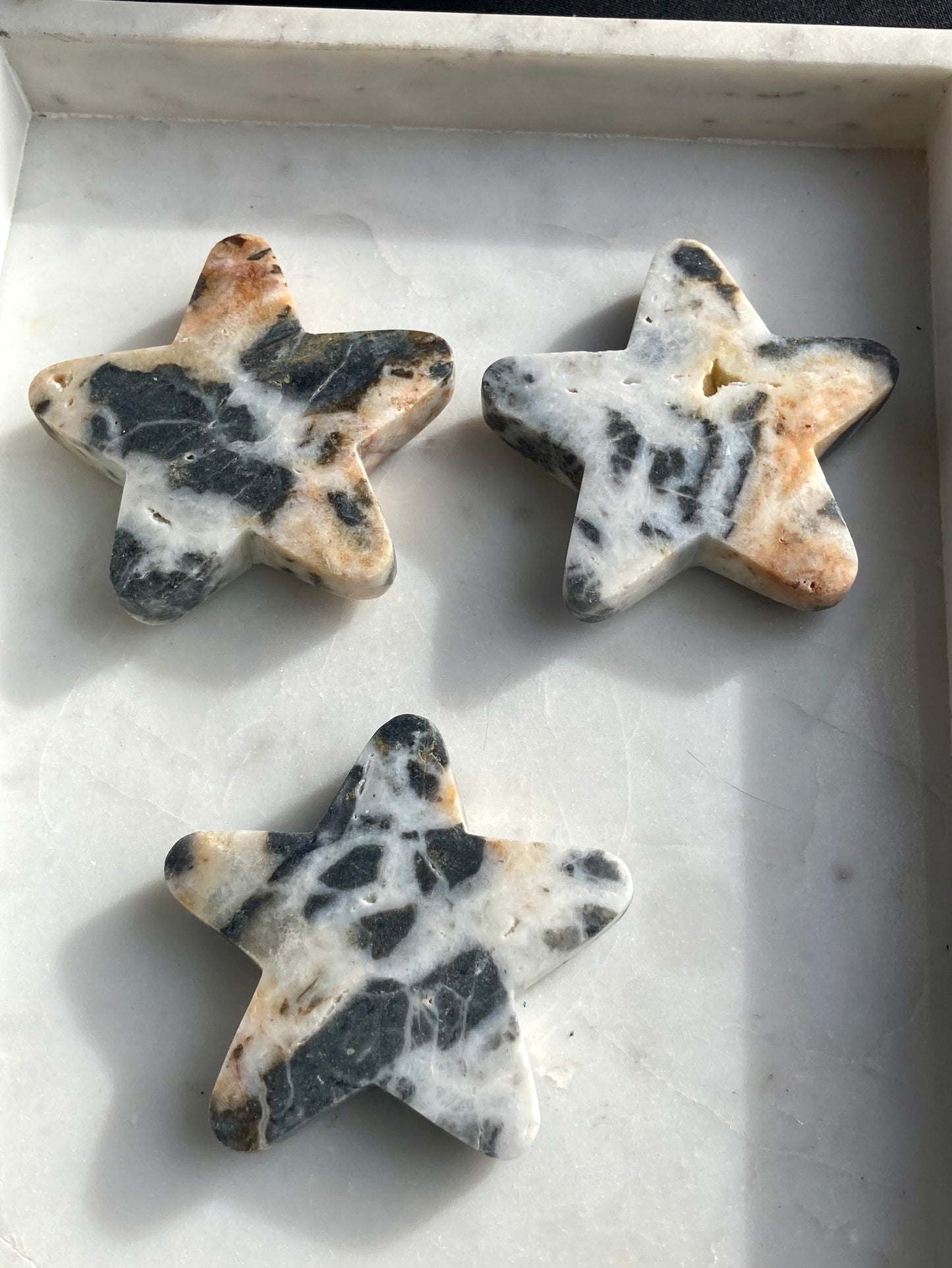 Orange Jasper Star Carving