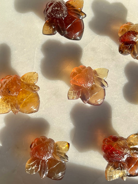 Indonesian Yellow Amber Bee Carving