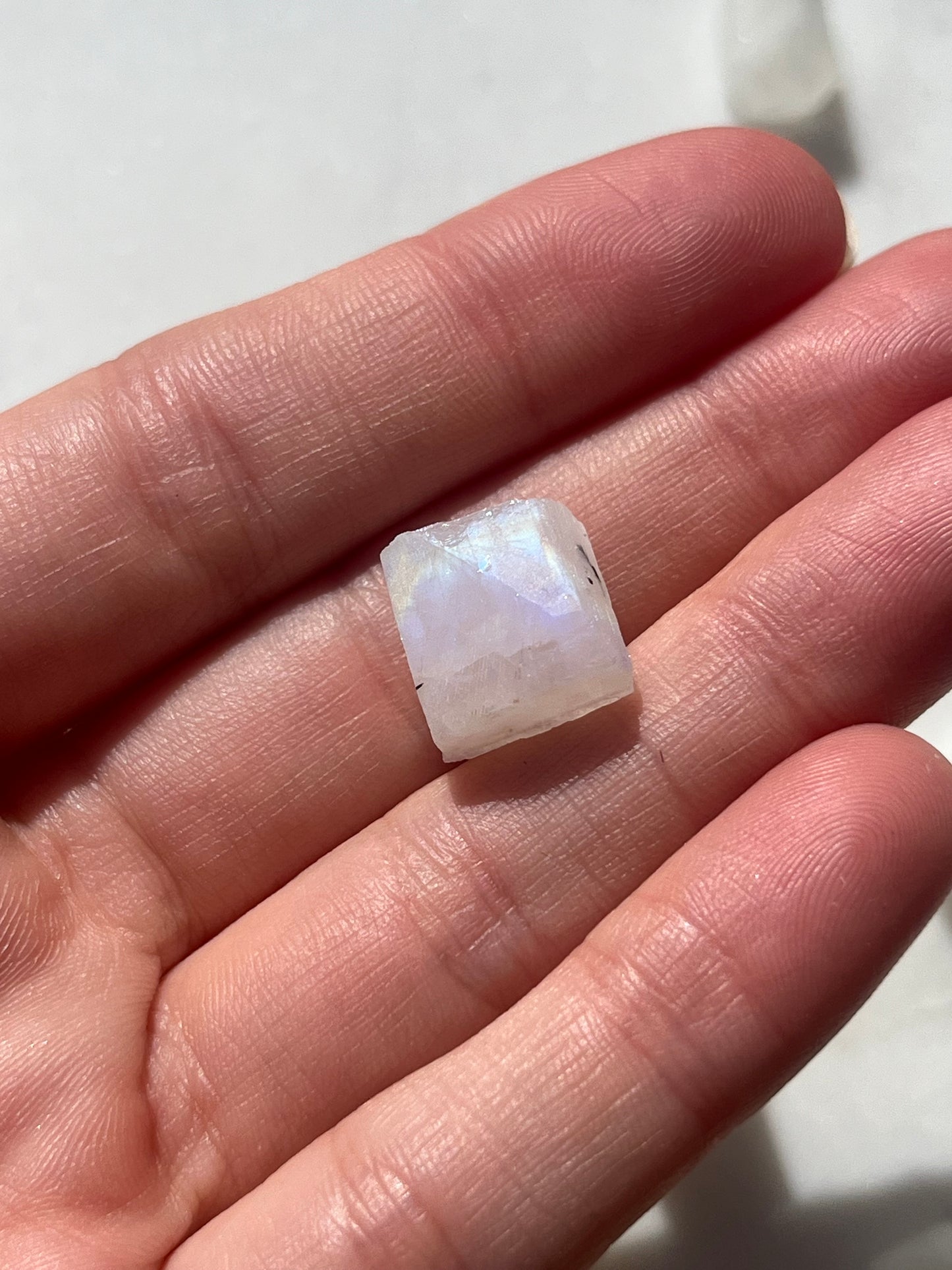 High Grade Moonstone Half Polished Raw Stone