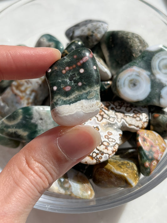 Mystery Ocean Jasper Tumbled Stone