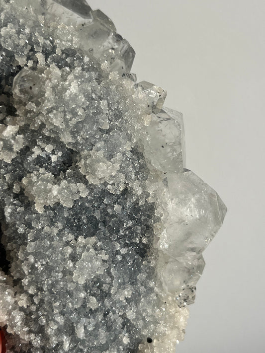 Apophyllite with Grey Chalcedony Specimen (Self-standing)