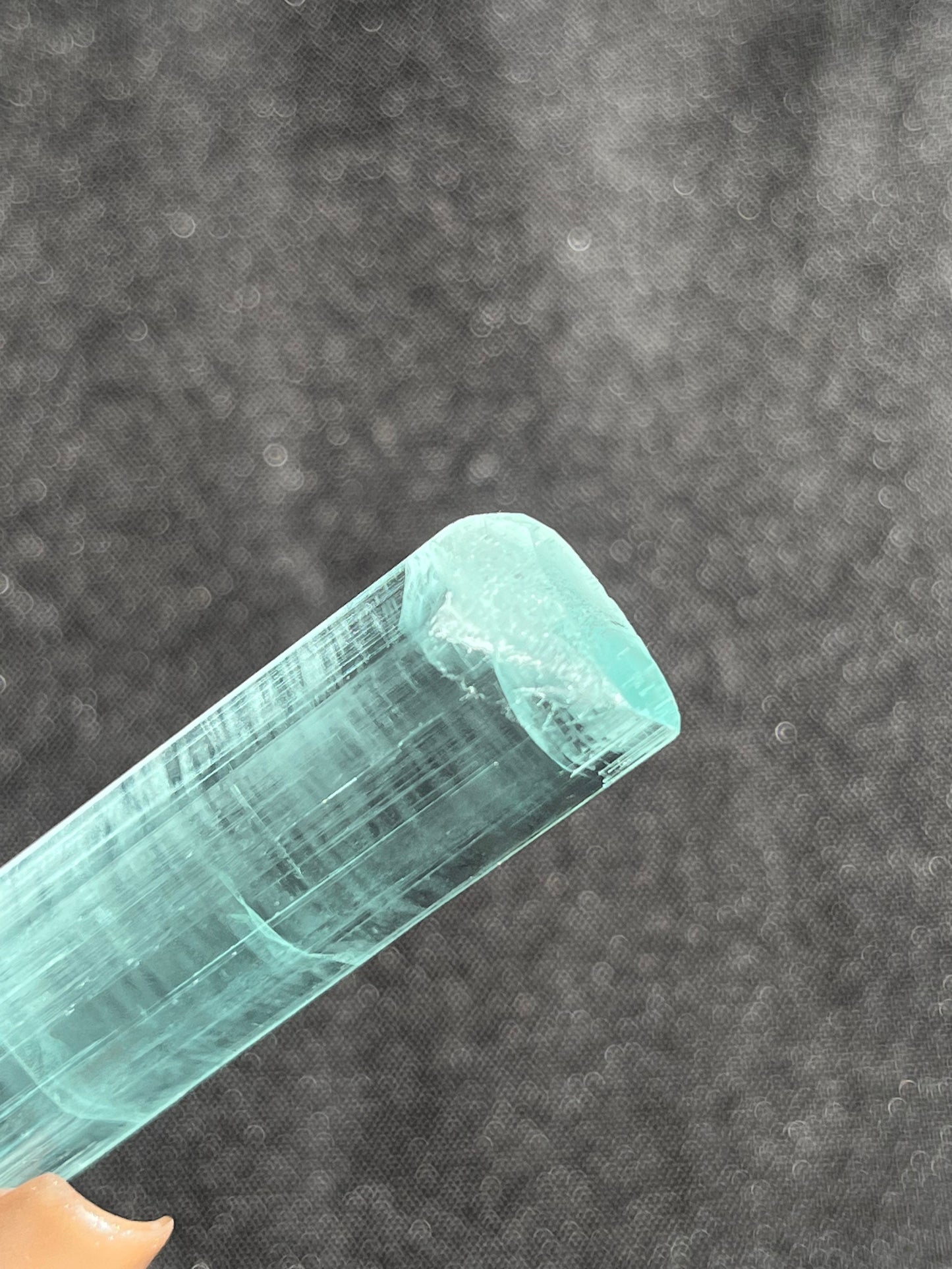 'Chanan' Doubly Terminated Aquamarine Specimen with Fingerprint Pattern in Termination C