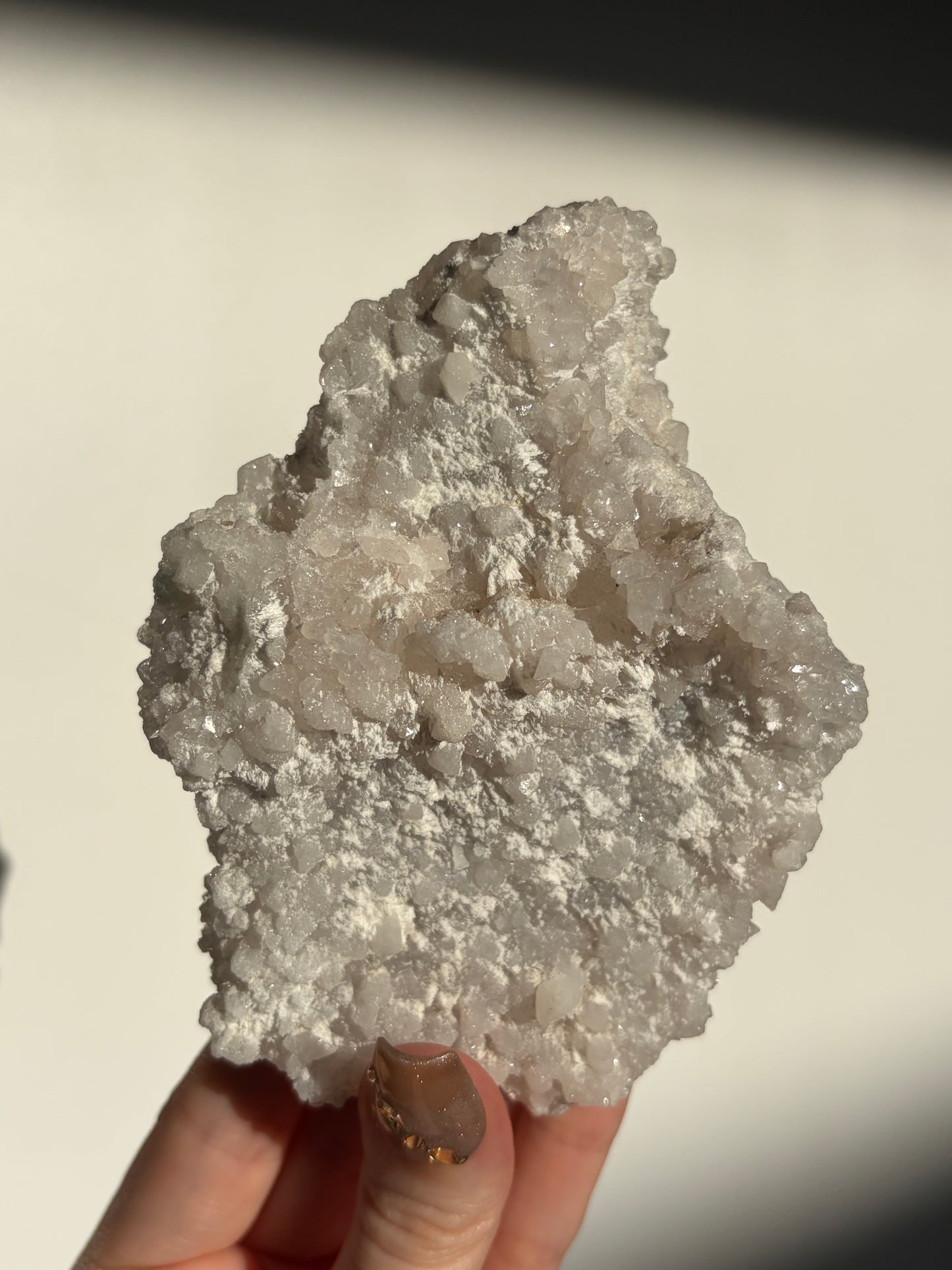 Black-Grey Chalcedony with Apophyllite Specimen A