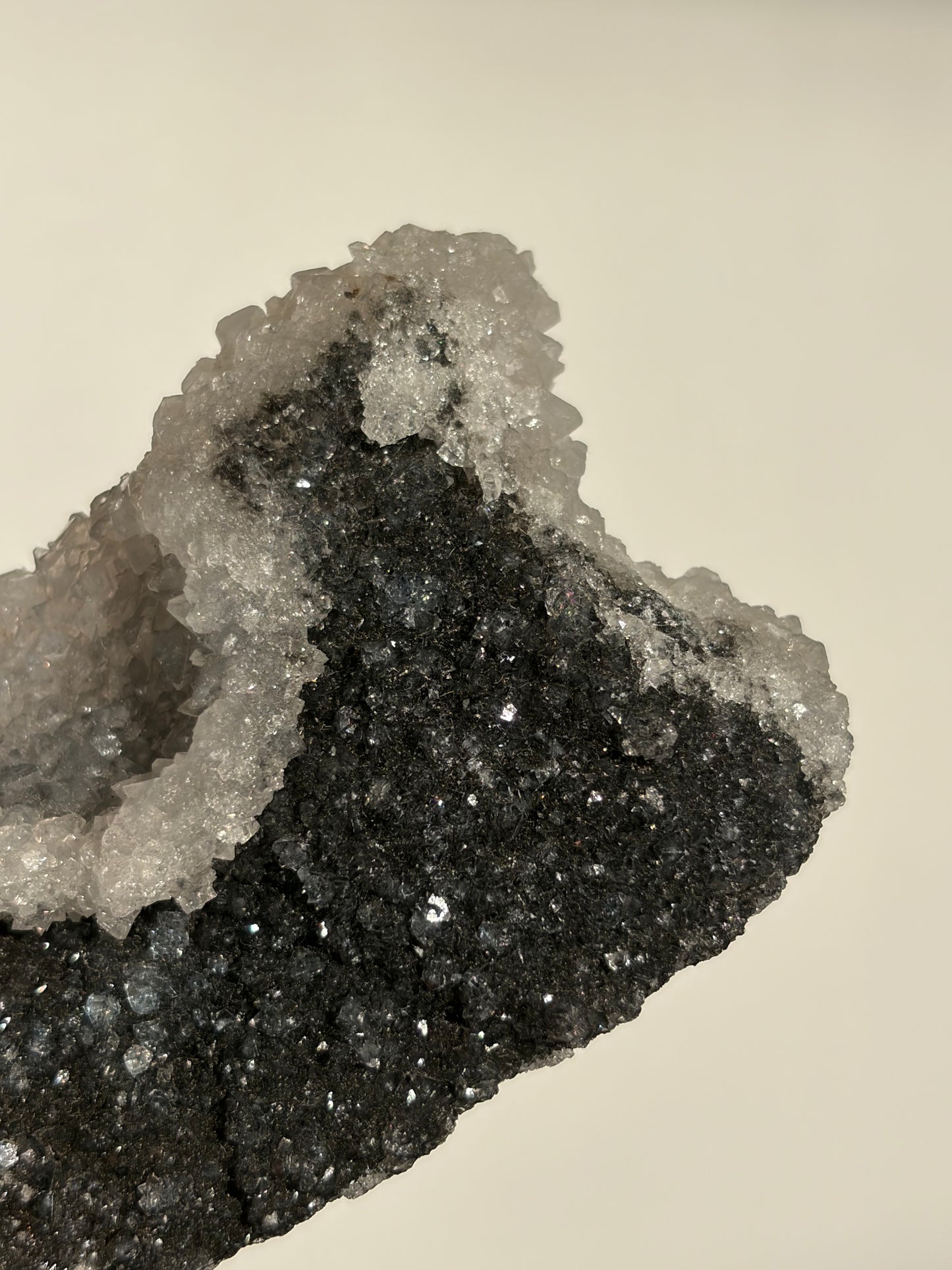 Black-Grey Chalcedony with Apophyllite Specimen B