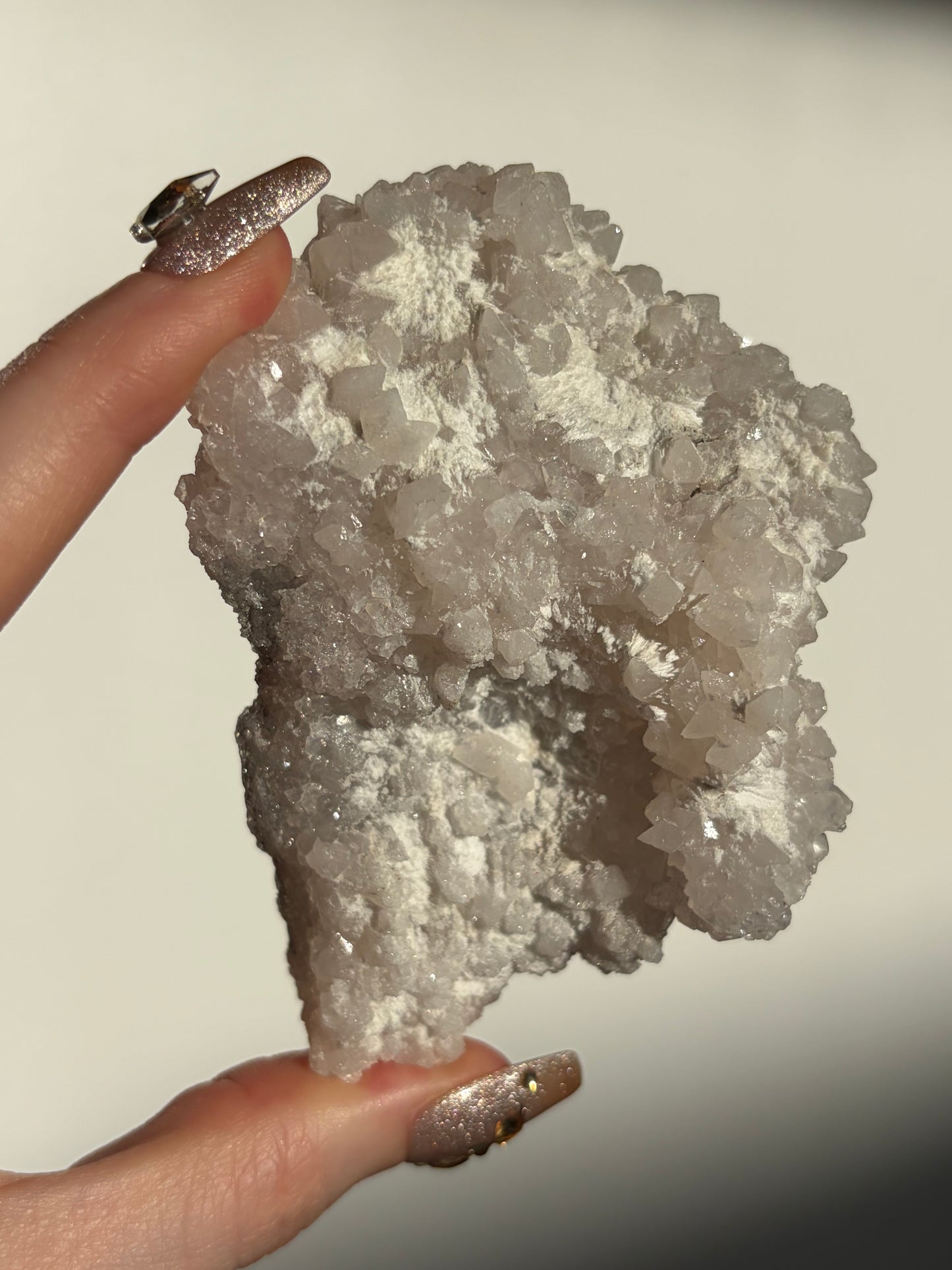 Black-Grey Chalcedony with Apophyllite Specimen C