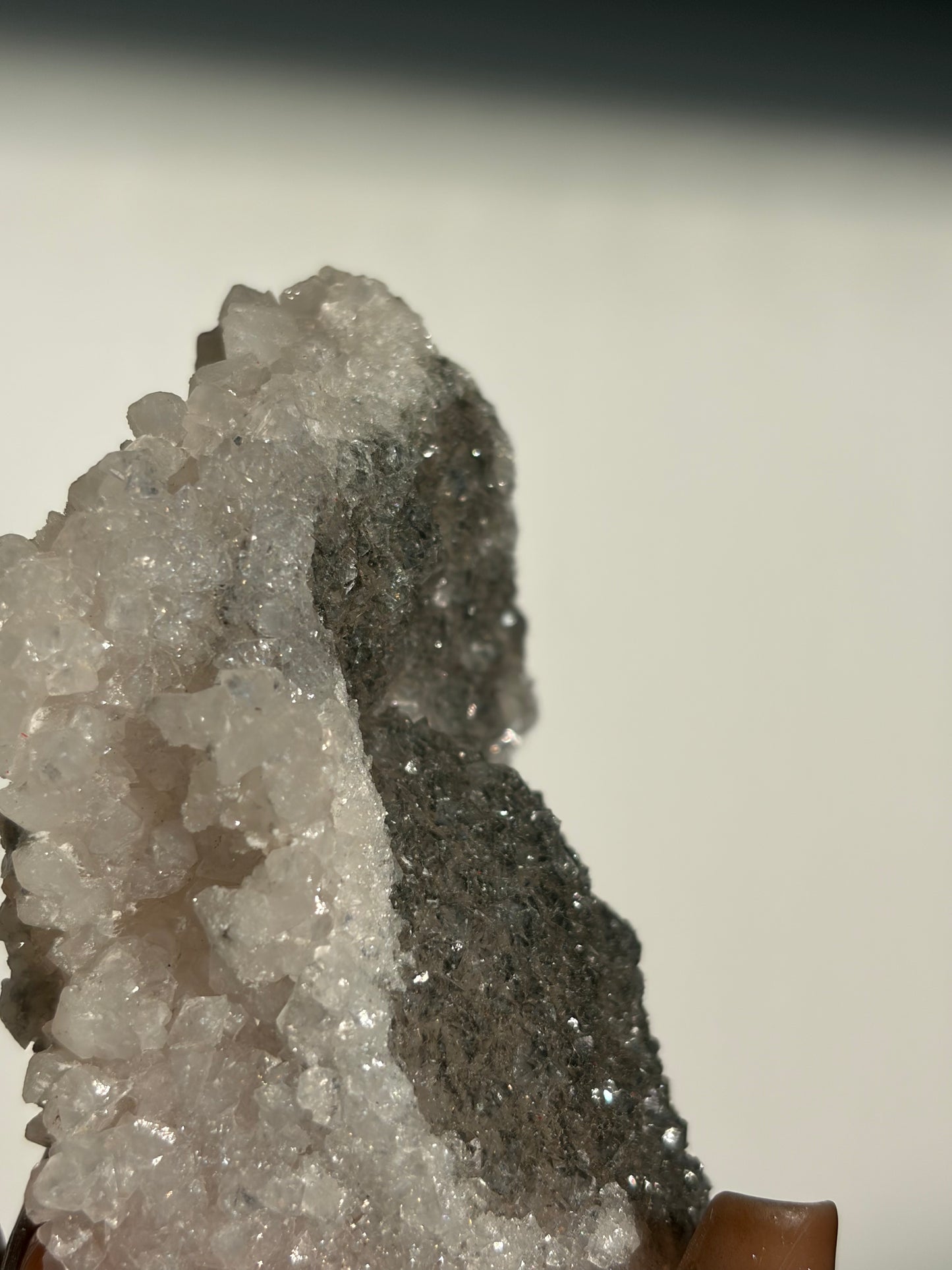 Black-Grey Chalcedony with Apophyllite Specimen C
