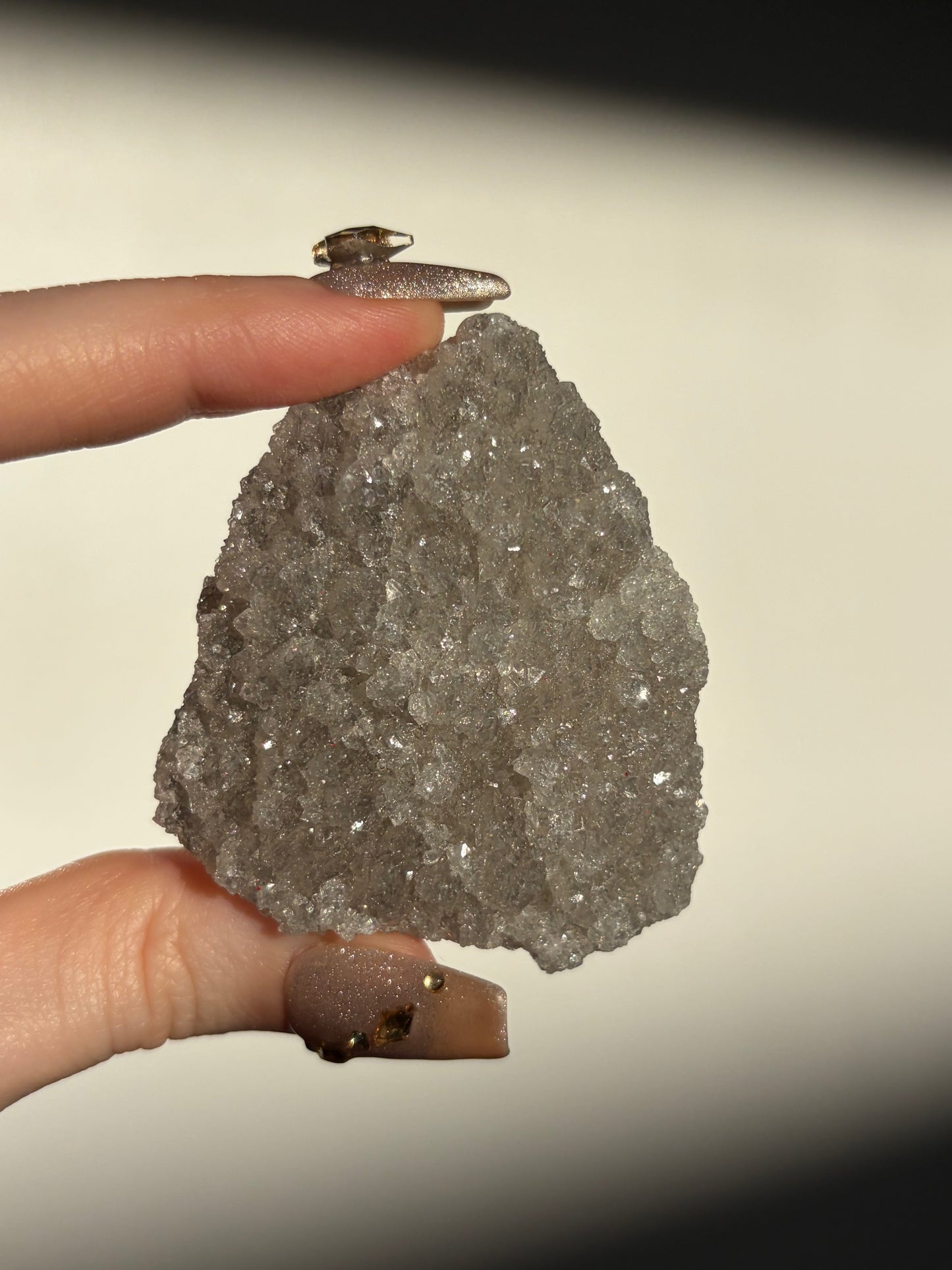 Black-Grey Chalcedony with Apophyllite Specimen I