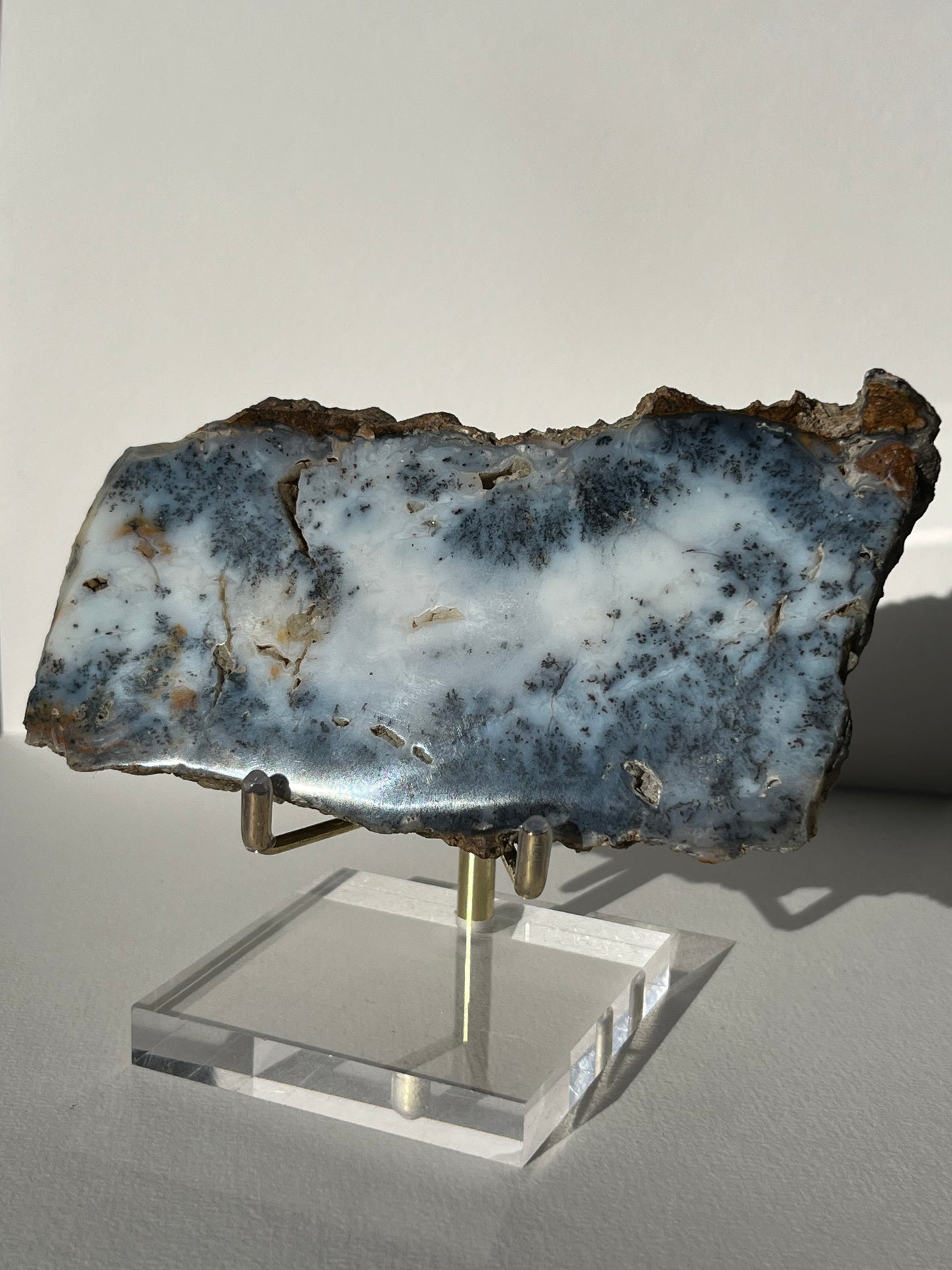 Blue Dendritic Opal Slab A