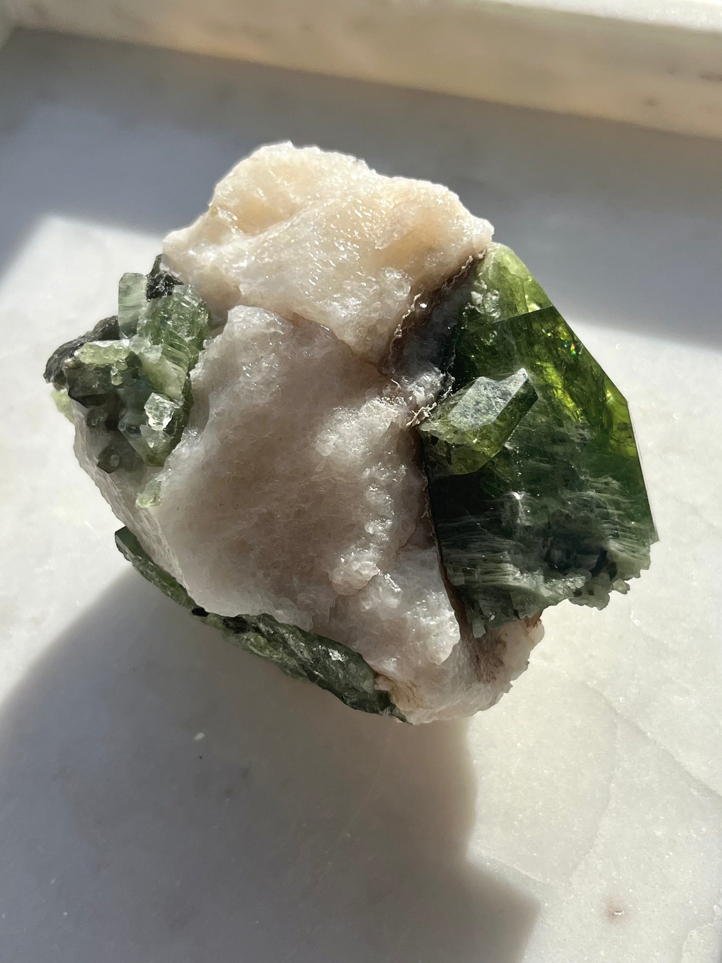 Diopside Specimen w/Muscovite on Marble Matrix  #10