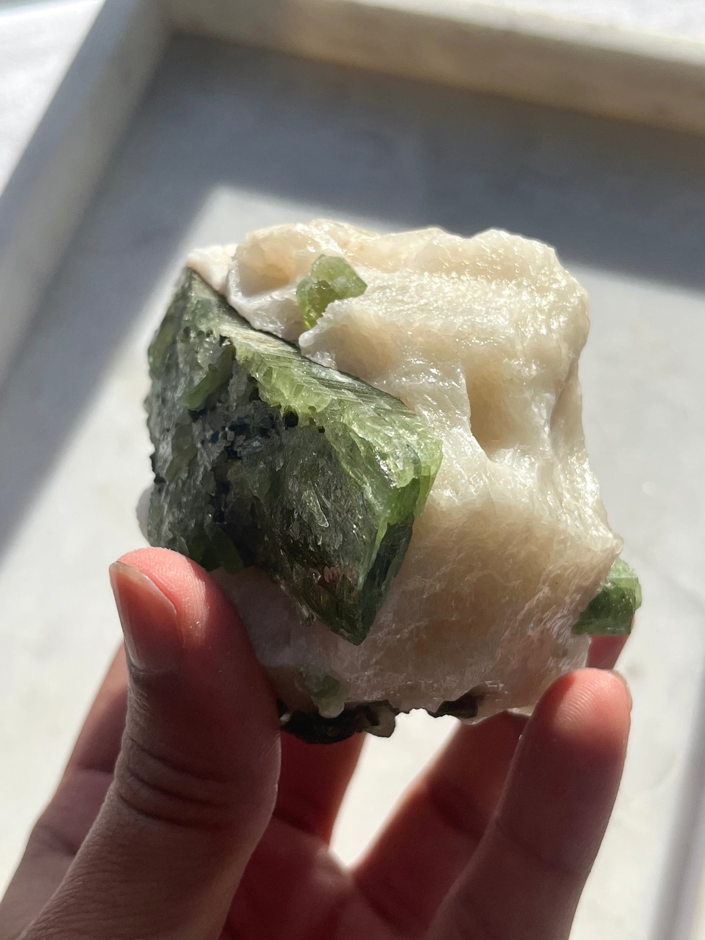 Diopside Specimen w/Muscovite on Marble Matrix  #10