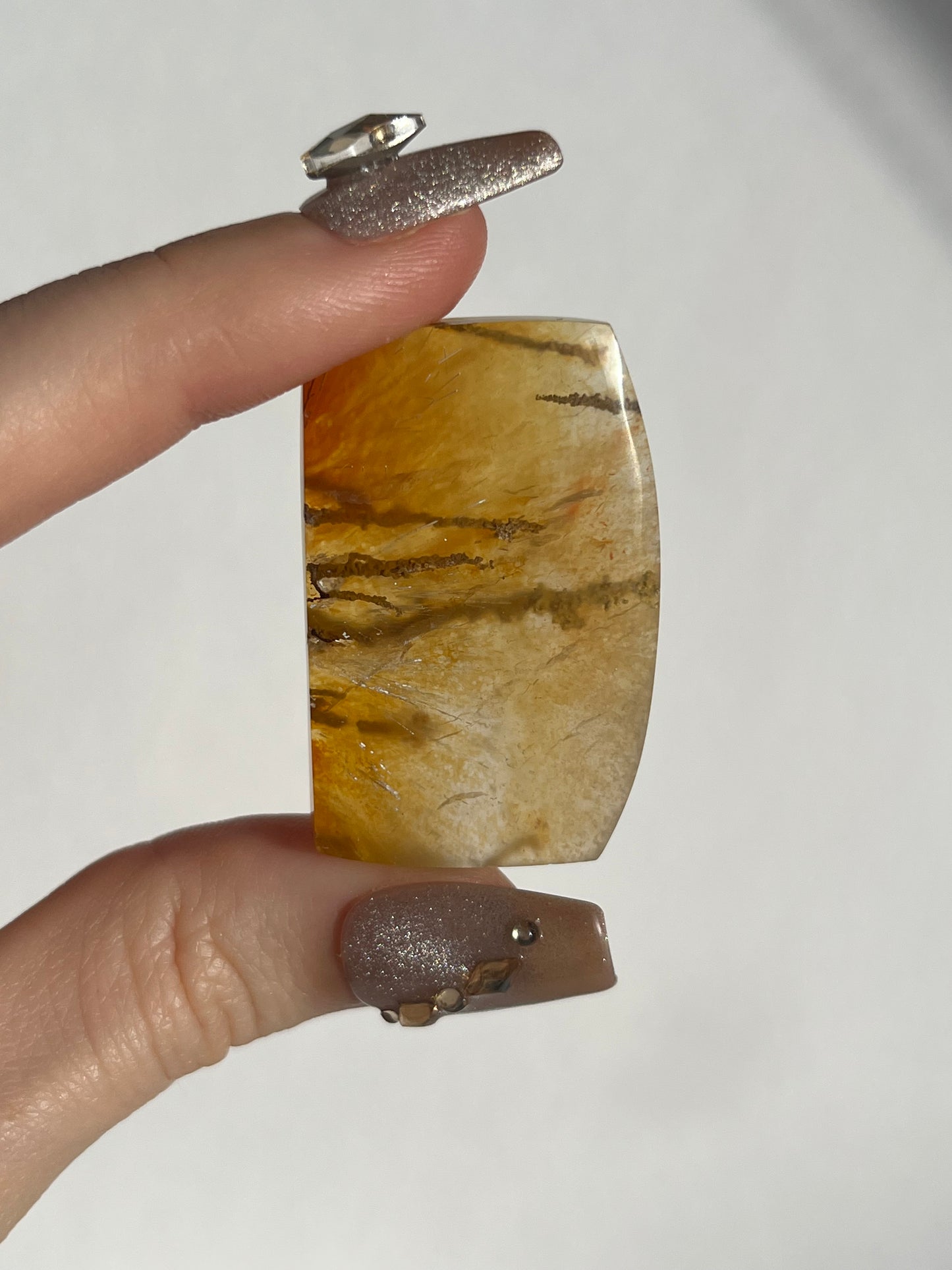 Carnelian Agate Cabochon w/ Sagenite (You Choose)
