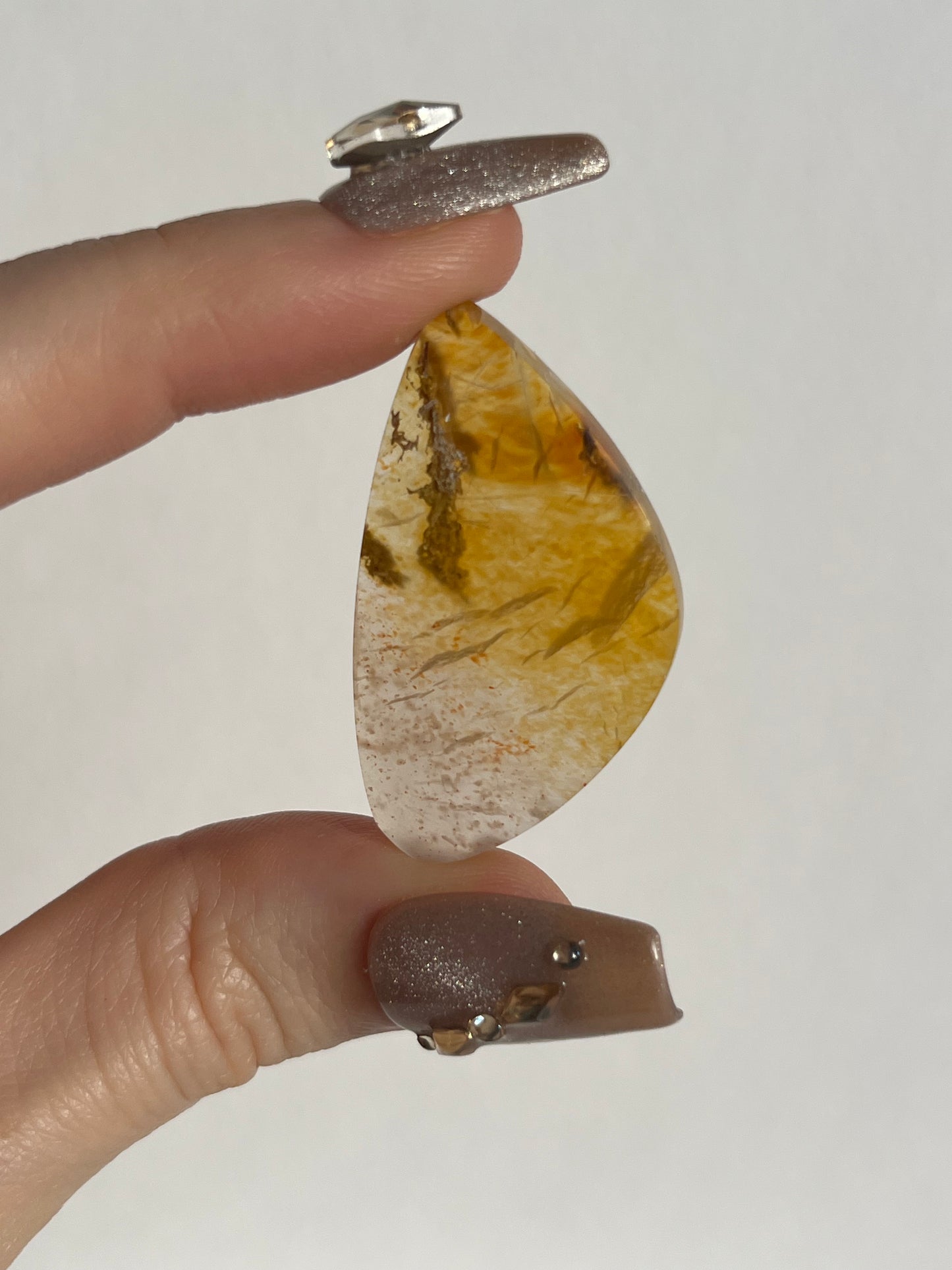Carnelian Agate Cabochon w/ Sagenite (You Choose)