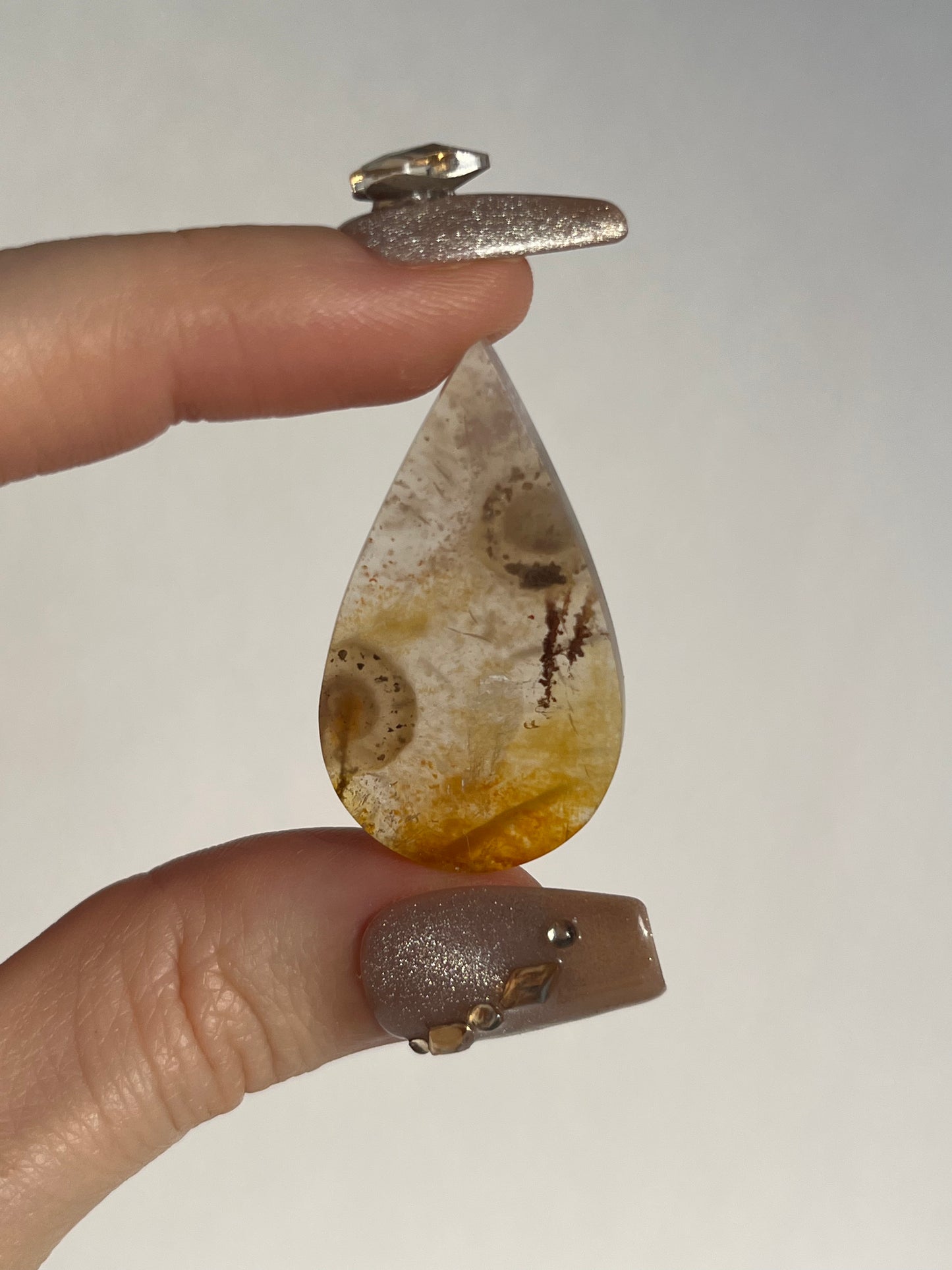 Carnelian Agate Cabochon w/ Sagenite (You Choose)
