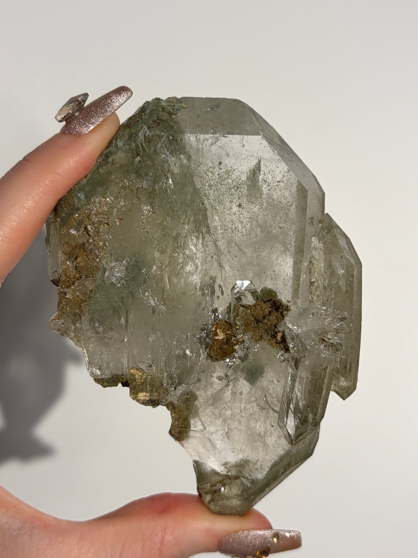 Chlorite Included Faden Quartz Specimen B