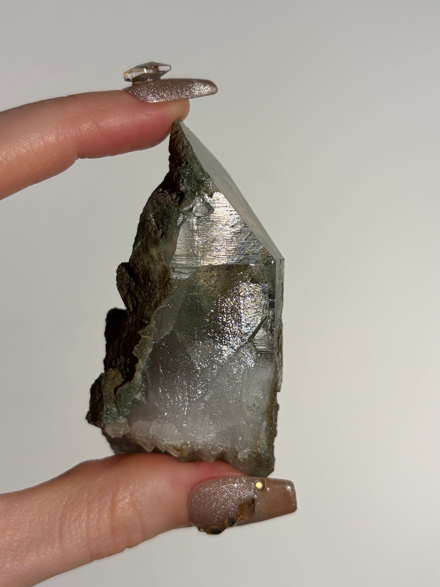 Elestial Chlorite Included Quartz Specimen G