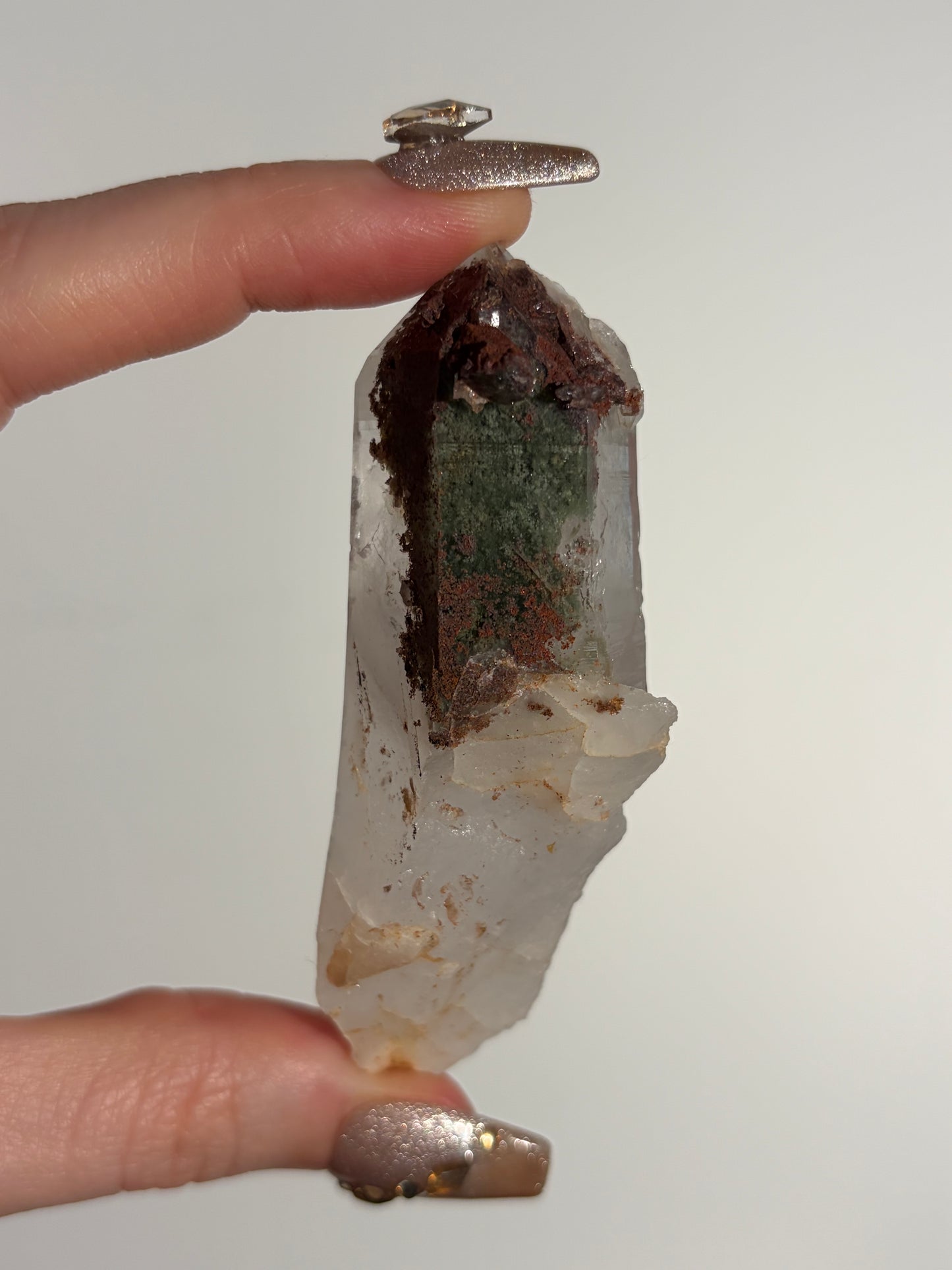 Chlorite and Iron Included Quartz Specimen H
