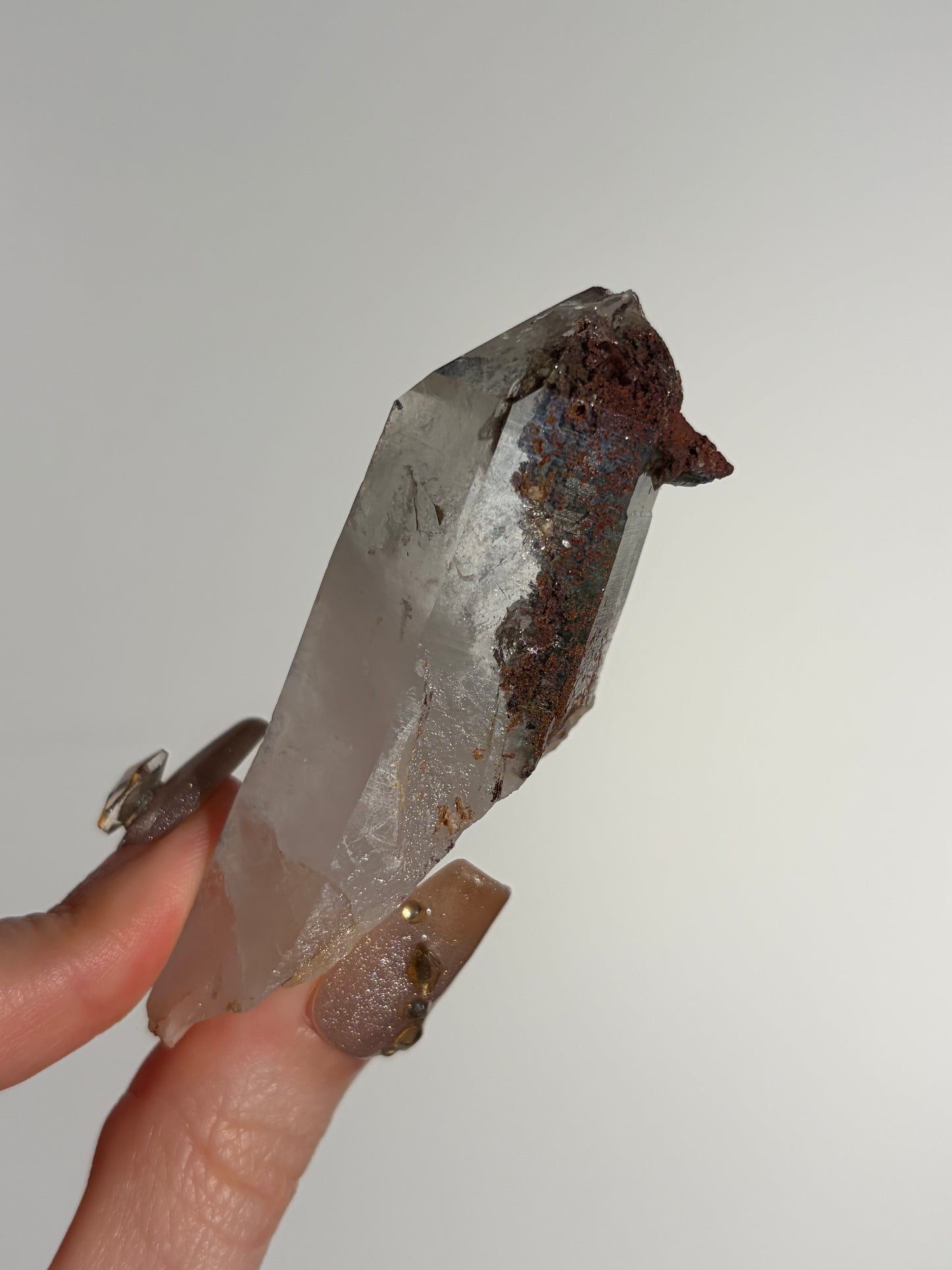 Chlorite and Iron Included Quartz Specimen H