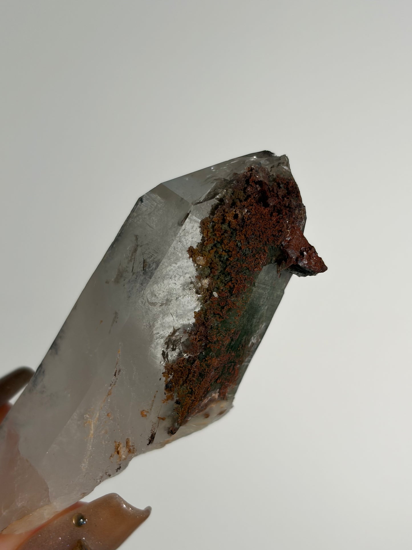 Chlorite and Iron Included Quartz Specimen H