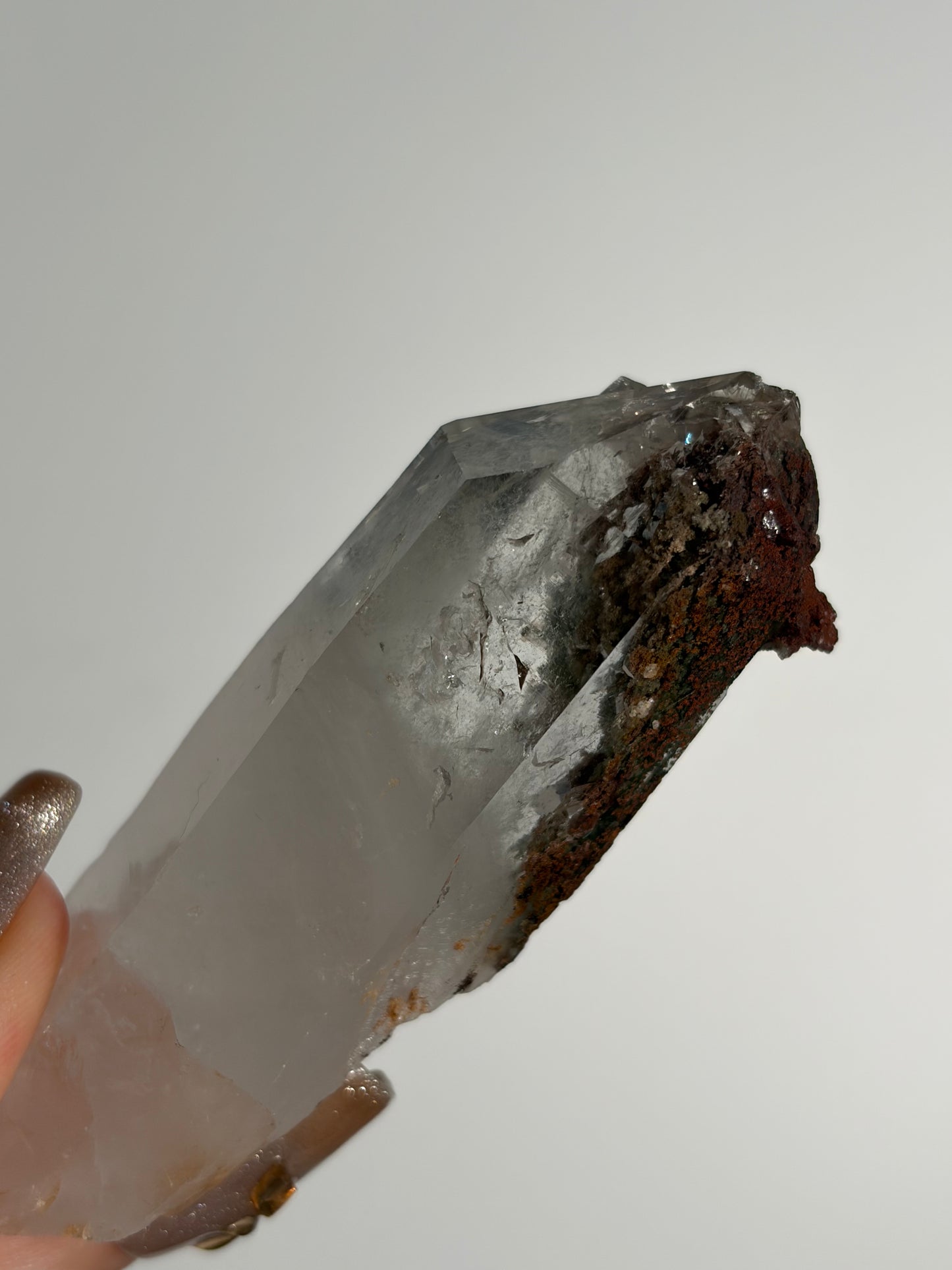 Chlorite and Iron Included Quartz Specimen H