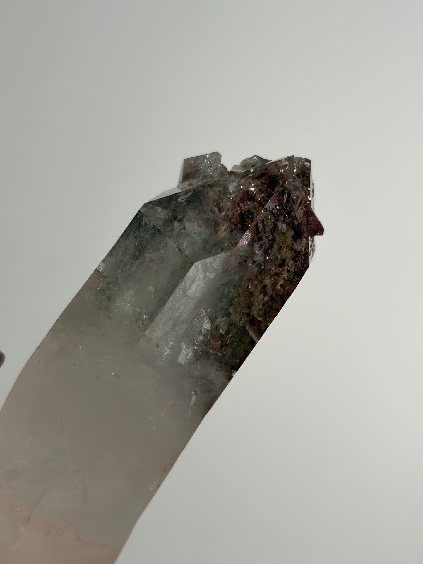 Chlorite and Iron Included Quartz Specimen H