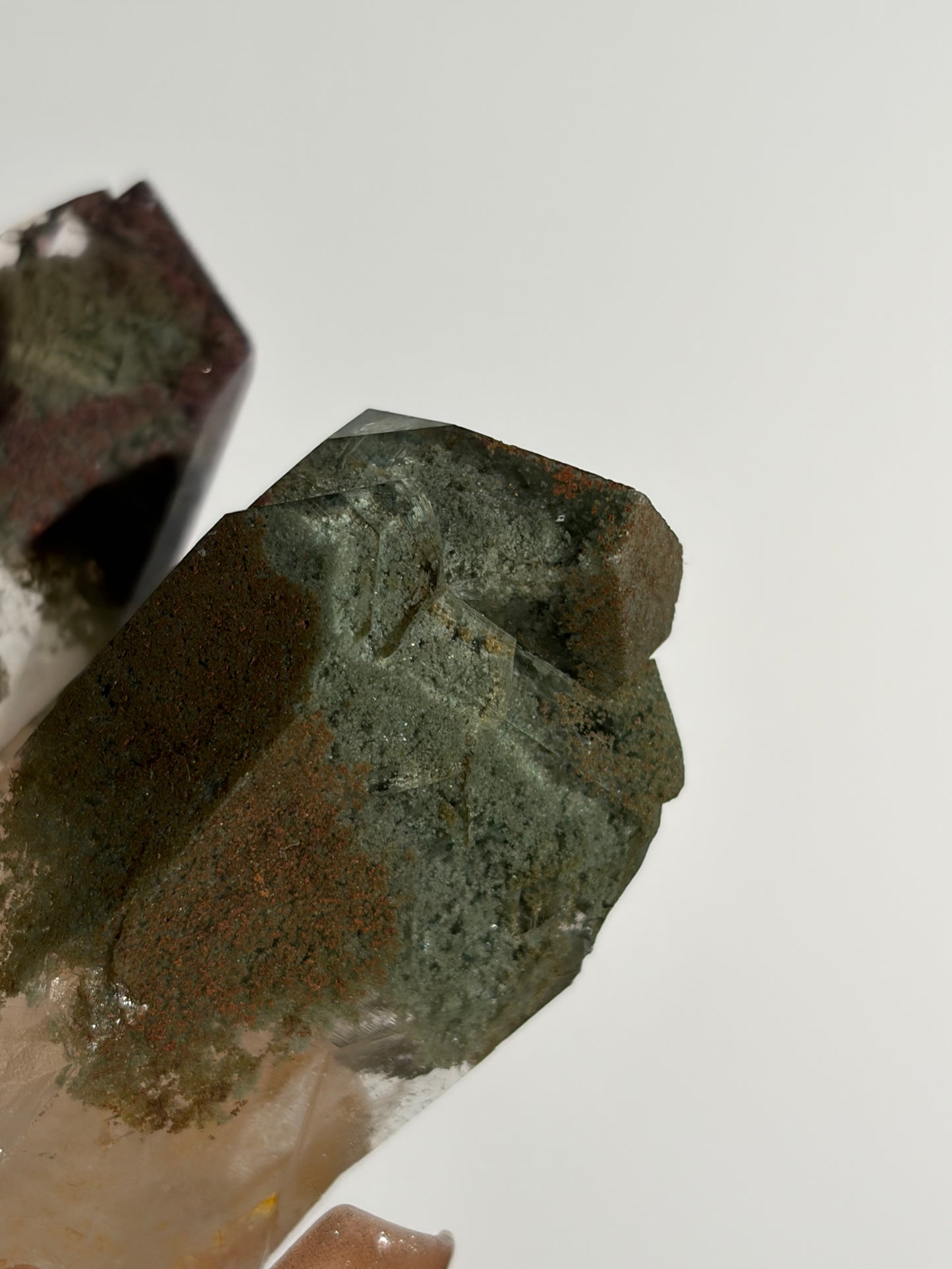 Chlorite and Iron Included Quartz Specimen K