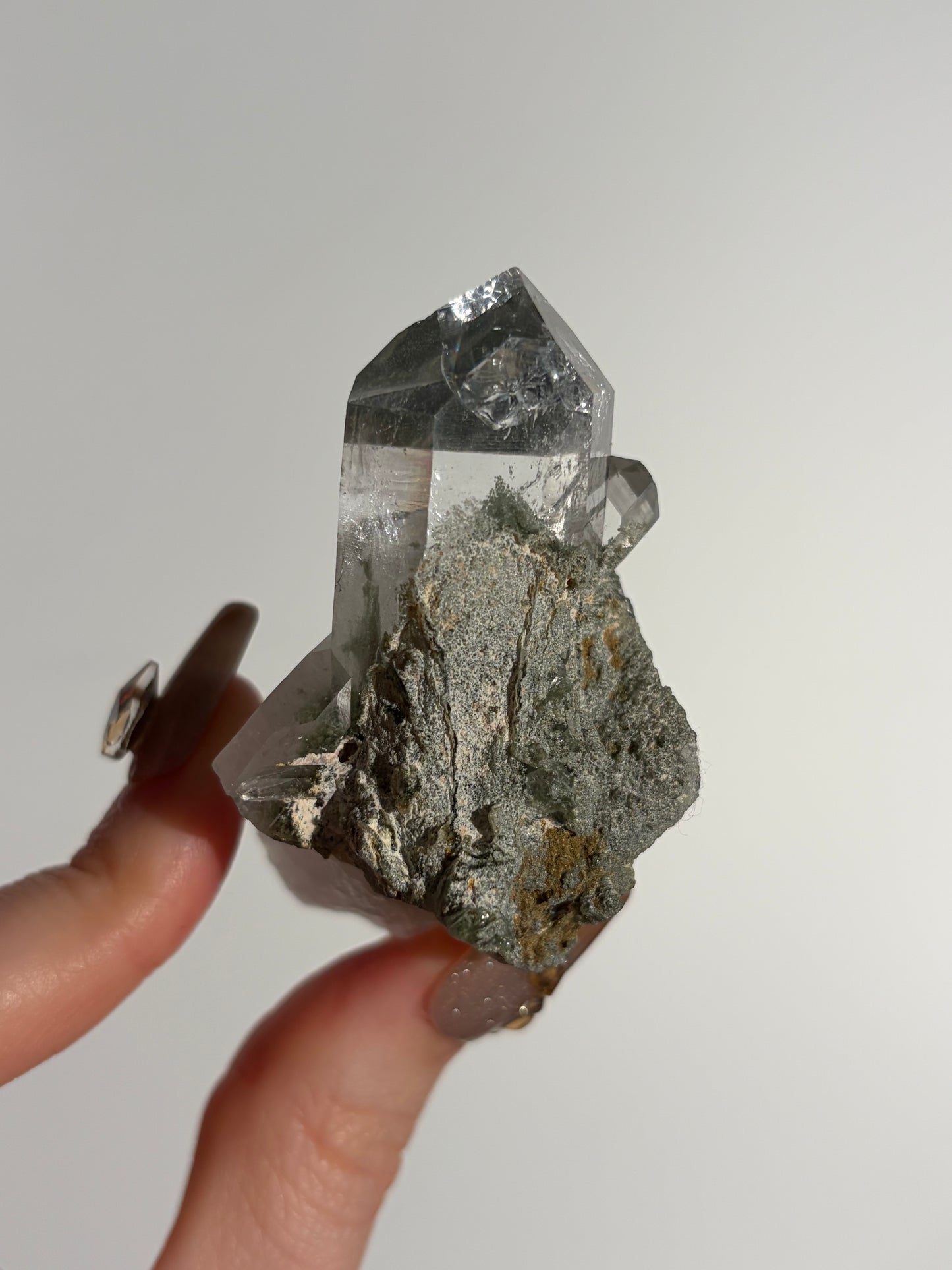 Phantom Chlorite Included Quartz Specimen L